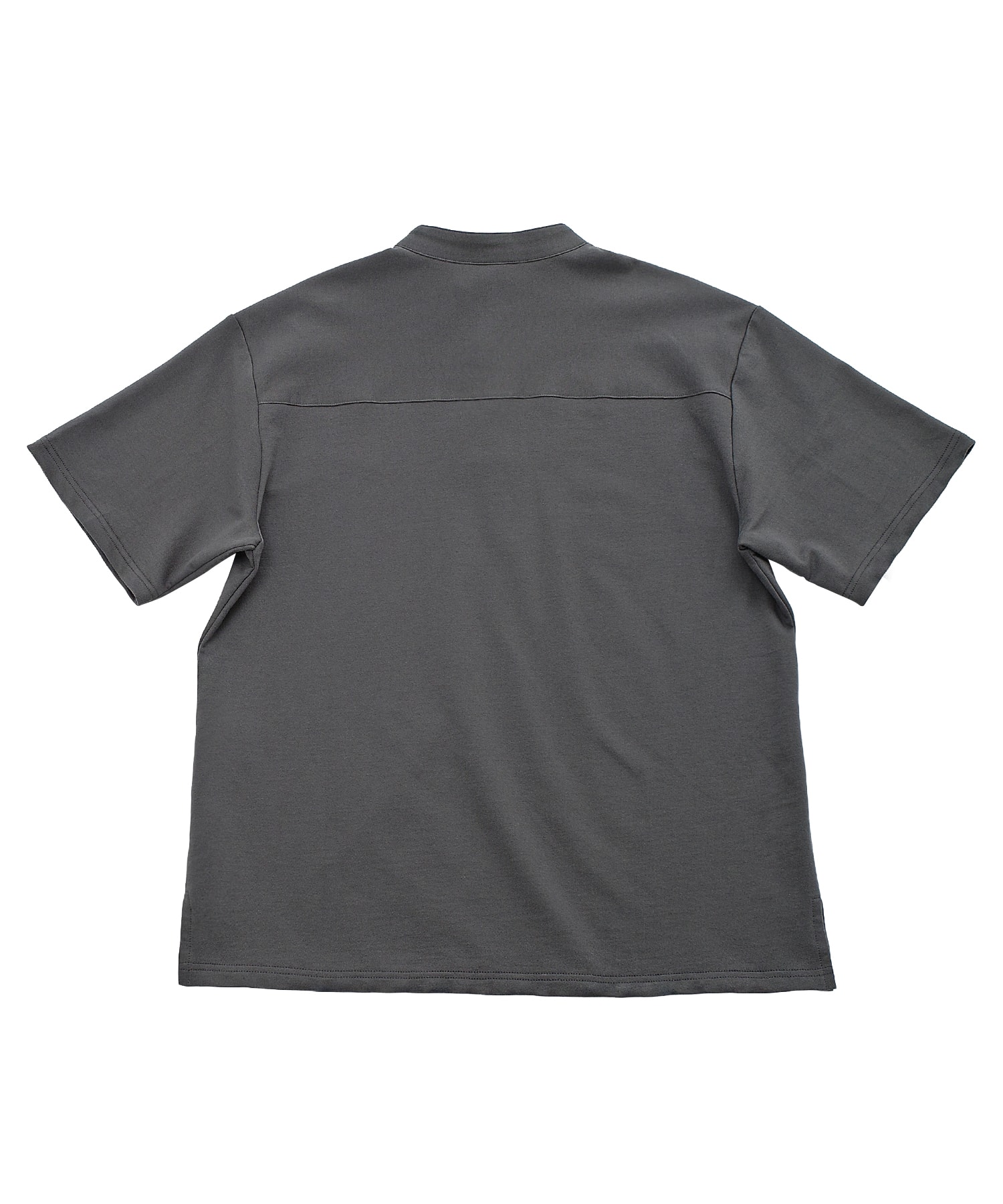 S-C OPEN HENLEY-NECK 1/2 TEE (Charcoal)