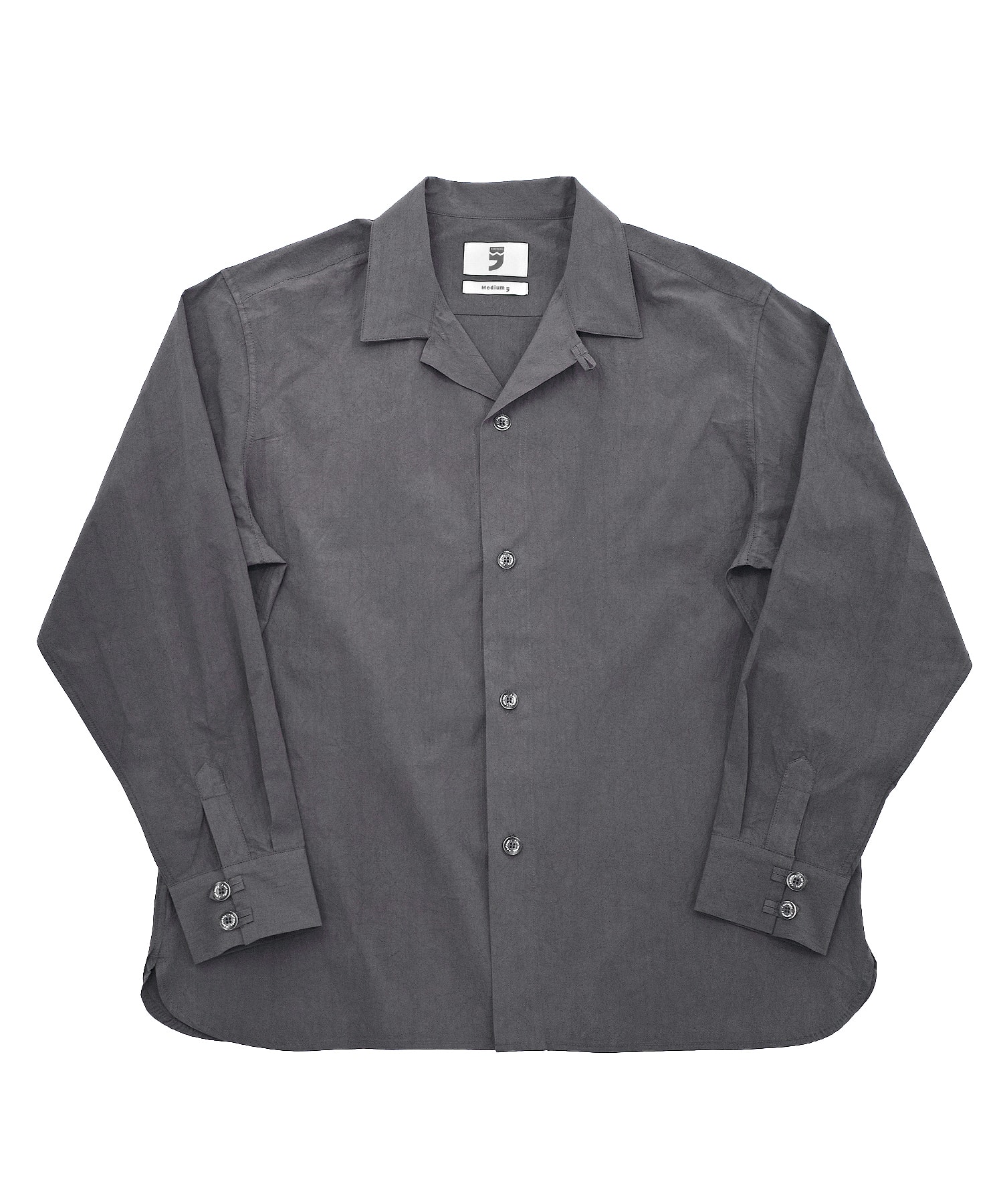 BIO-WASHED CREASE TAILORED SHIRT (Charcoal)