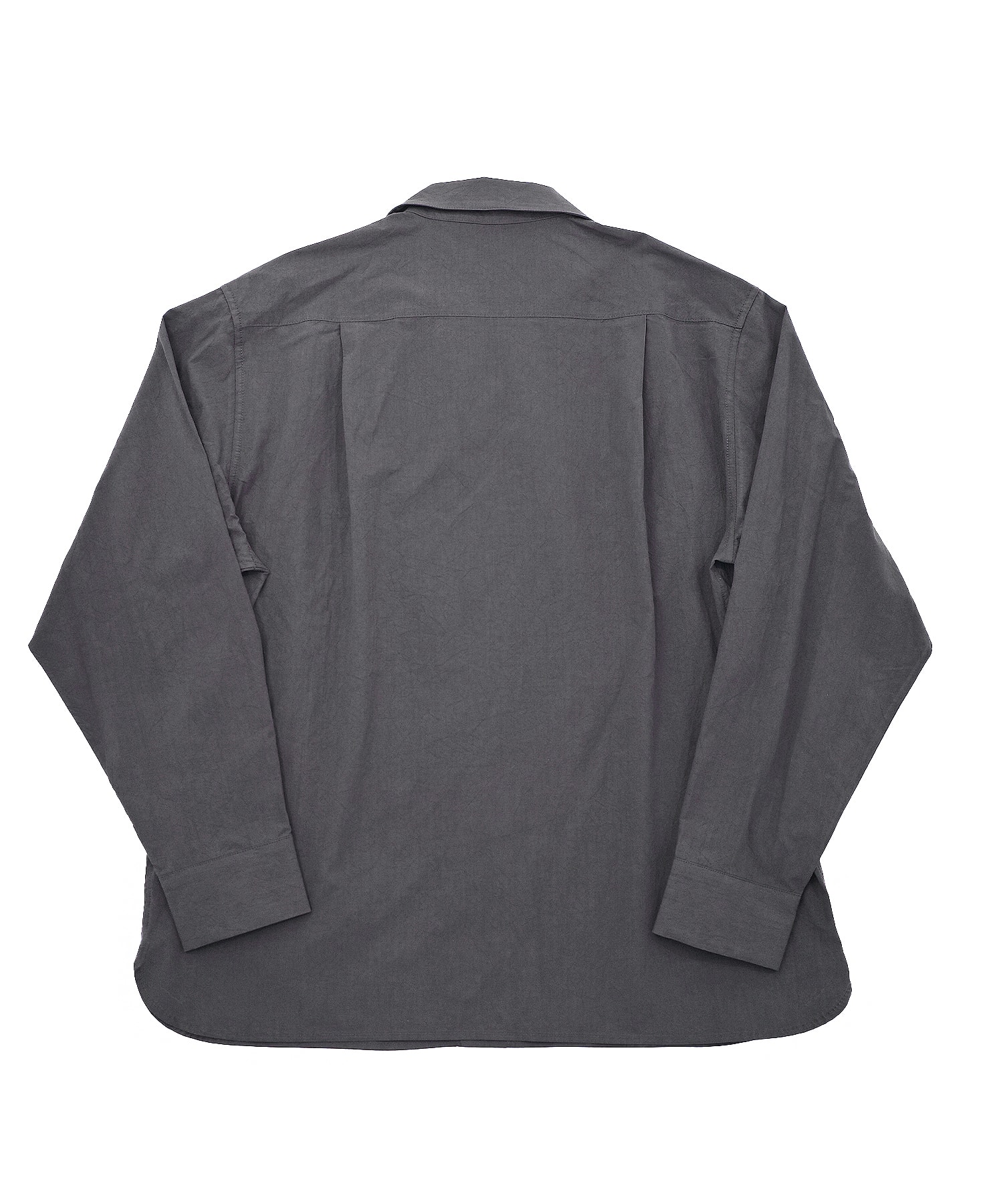 BIO-WASHED CREASE TAILORED SHIRT (Charcoal)