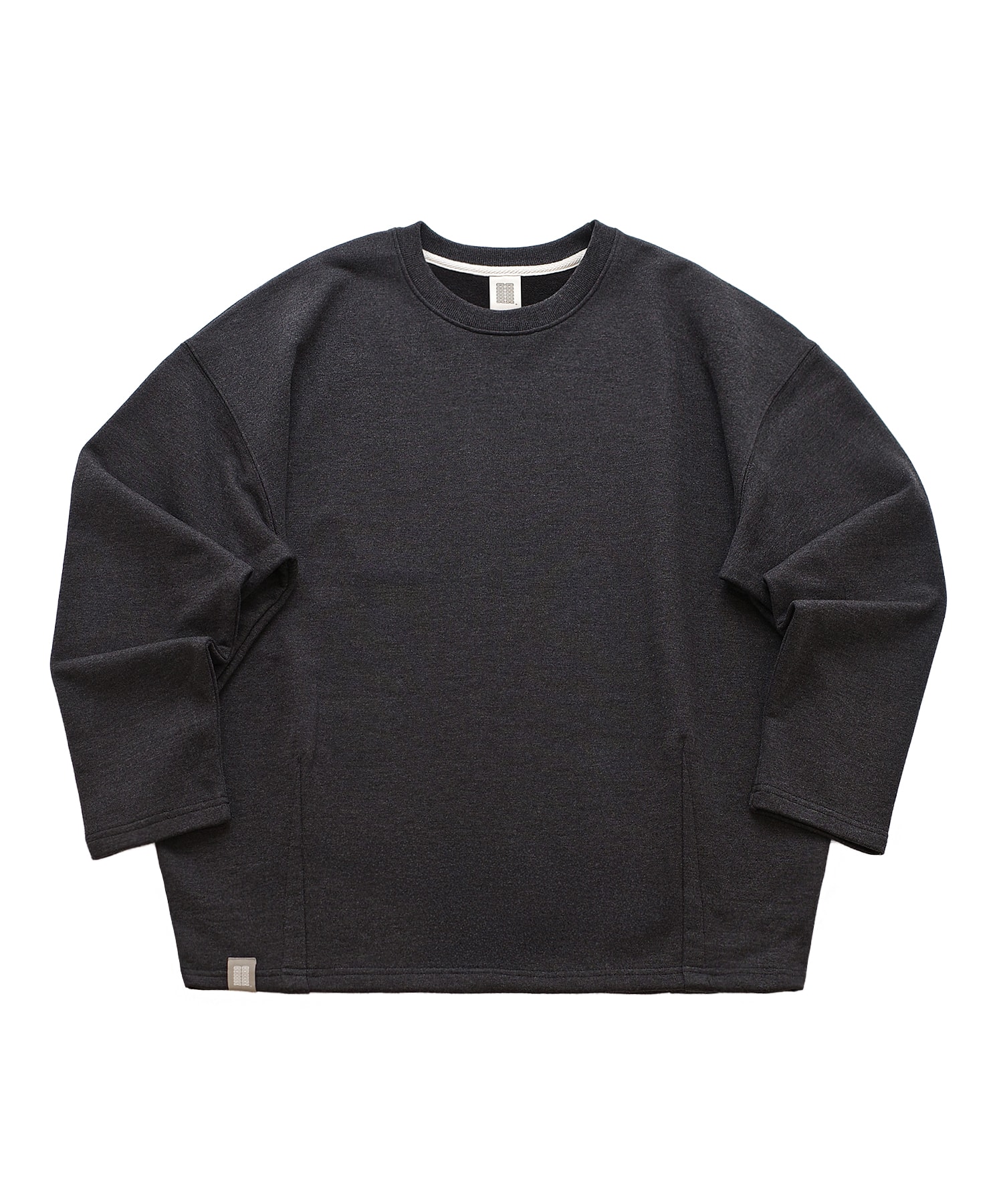HEAVY-TERRY BALLOON SWEAT BOX TEE (Charcoal)