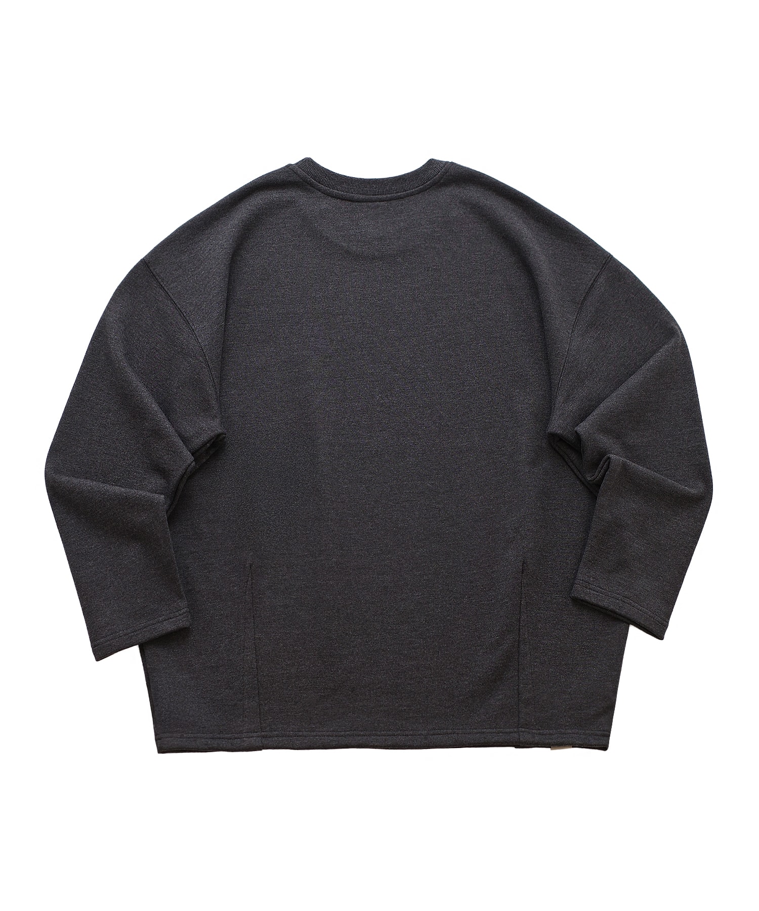 HEAVY-TERRY BALLOON SWEAT BOX TEE (Charcoal)