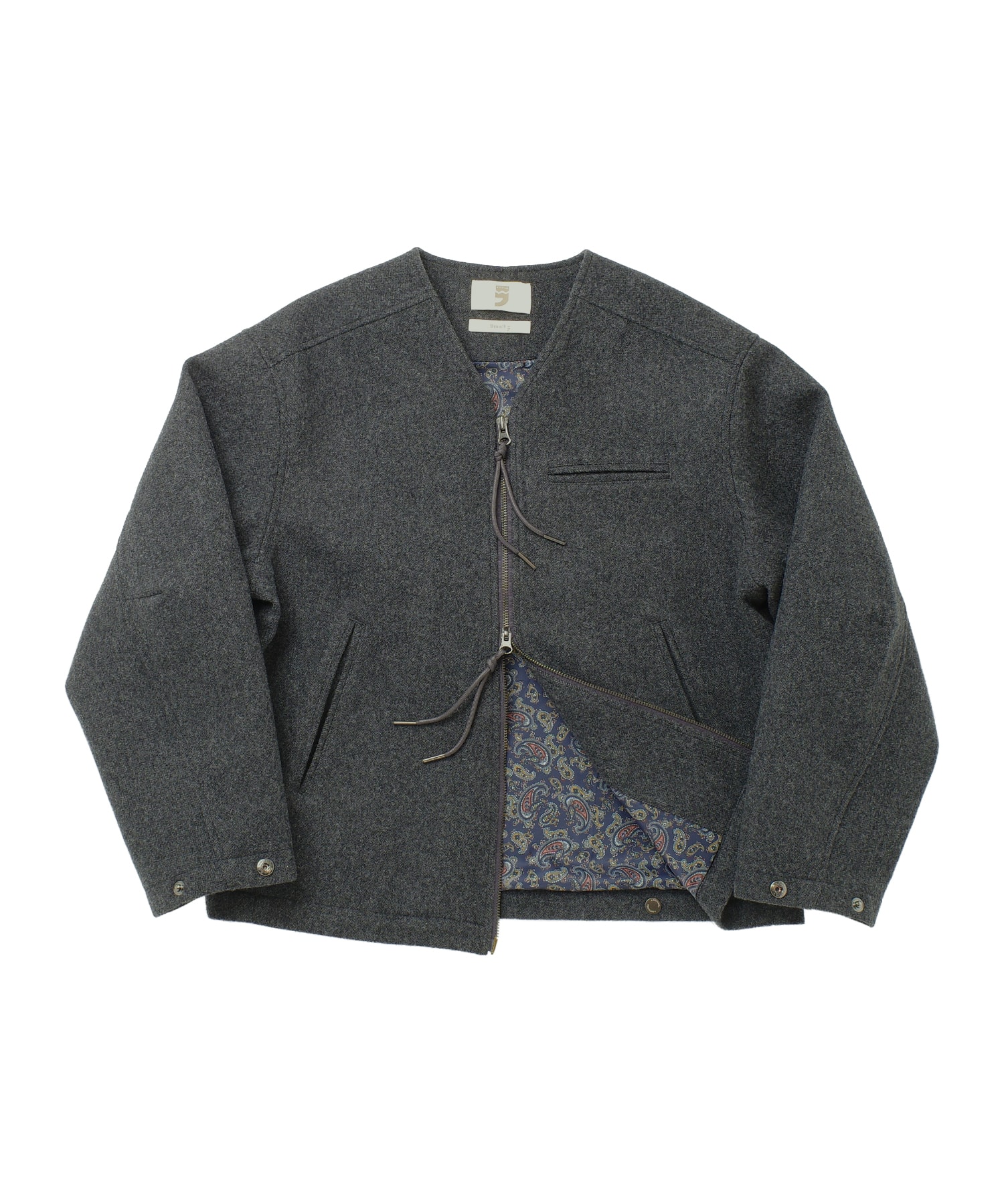 PURE-WOOL 90 Y ZIP-UP JACKET (Charcoal)