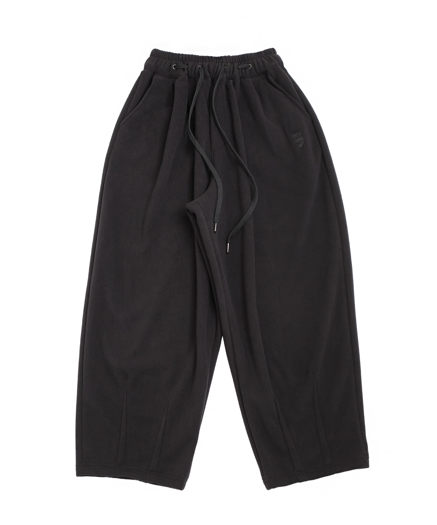 2-LAYER MICRO FLEECE SWEAT PANTS (Black)