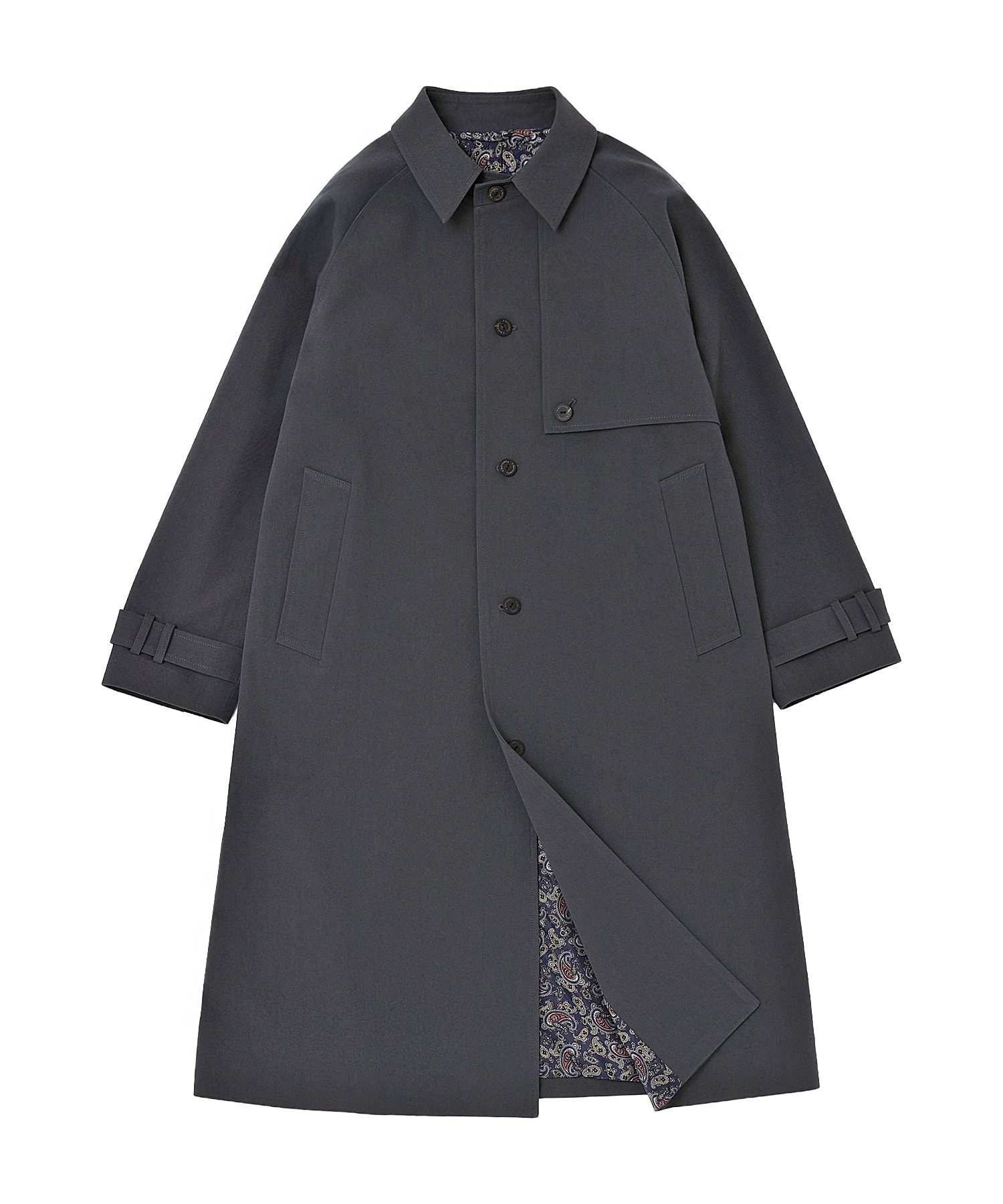EARTH COTTON BALMACAAN COAT (Charcoal)