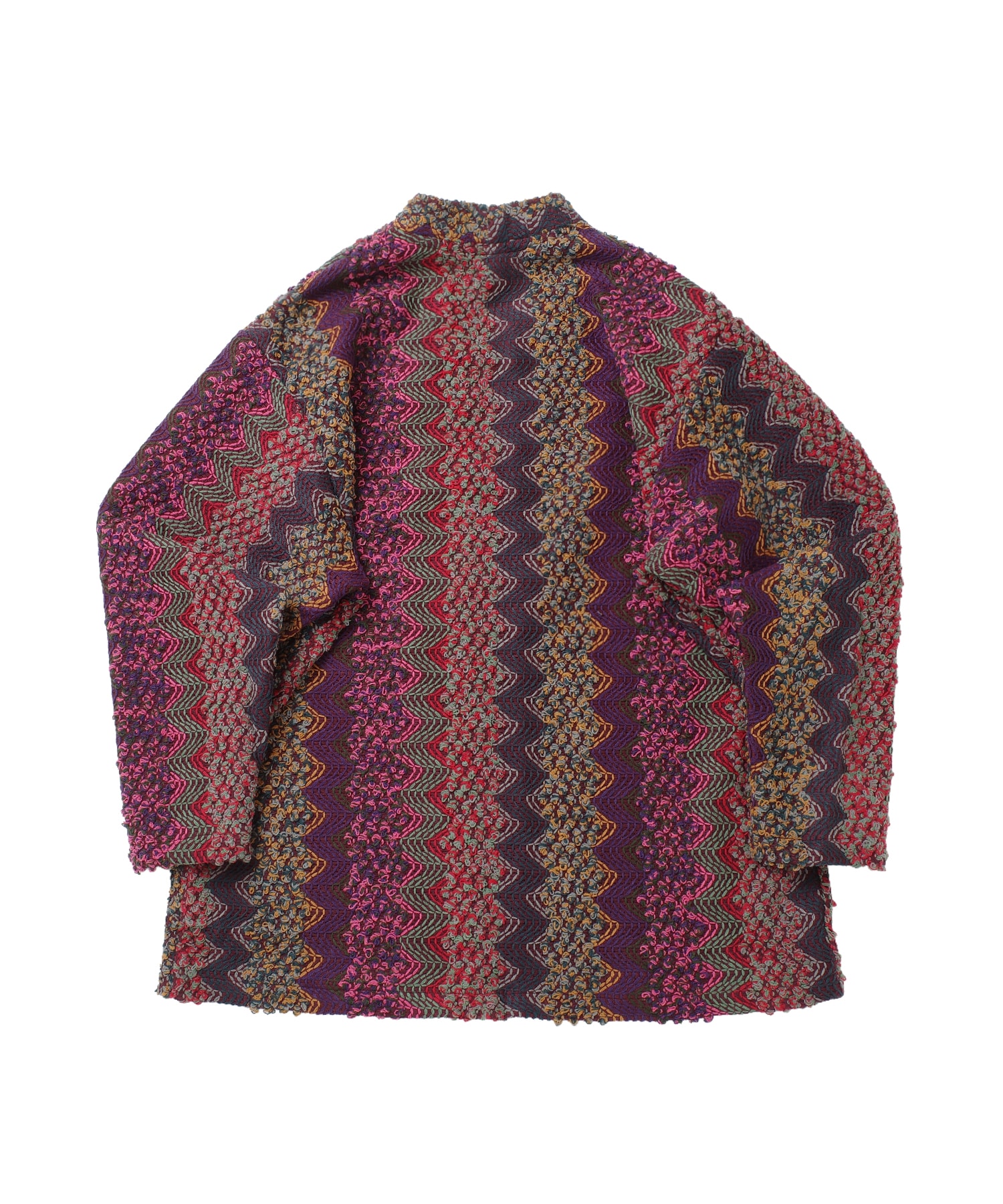 BOUCLE BOHEMIAN HERITAGE CARDIGAN (Burgundy)