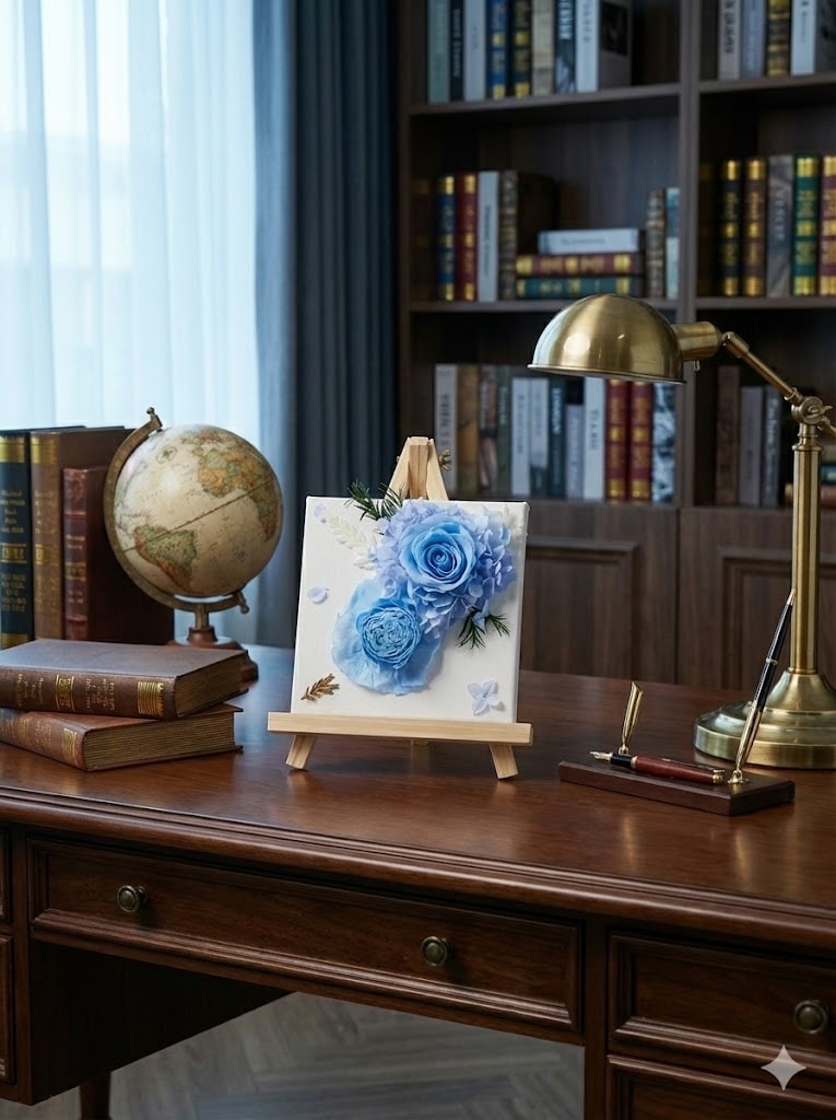 시들지 않는 인사를 건네다, Canvas Blue