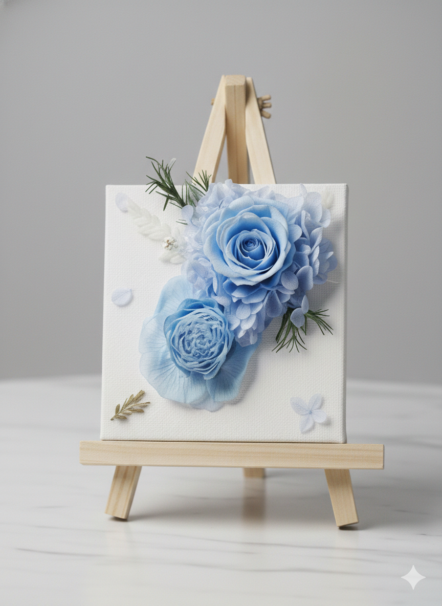 시들지 않는 인사를 건네다, Canvas Blue