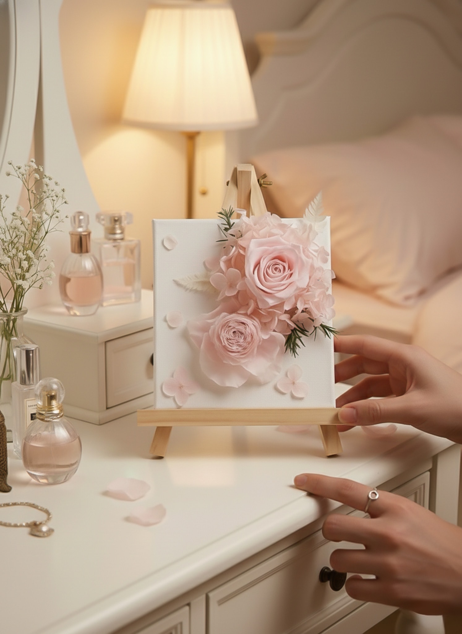 시들지 않는 인사를 건네다, Canvas Pink