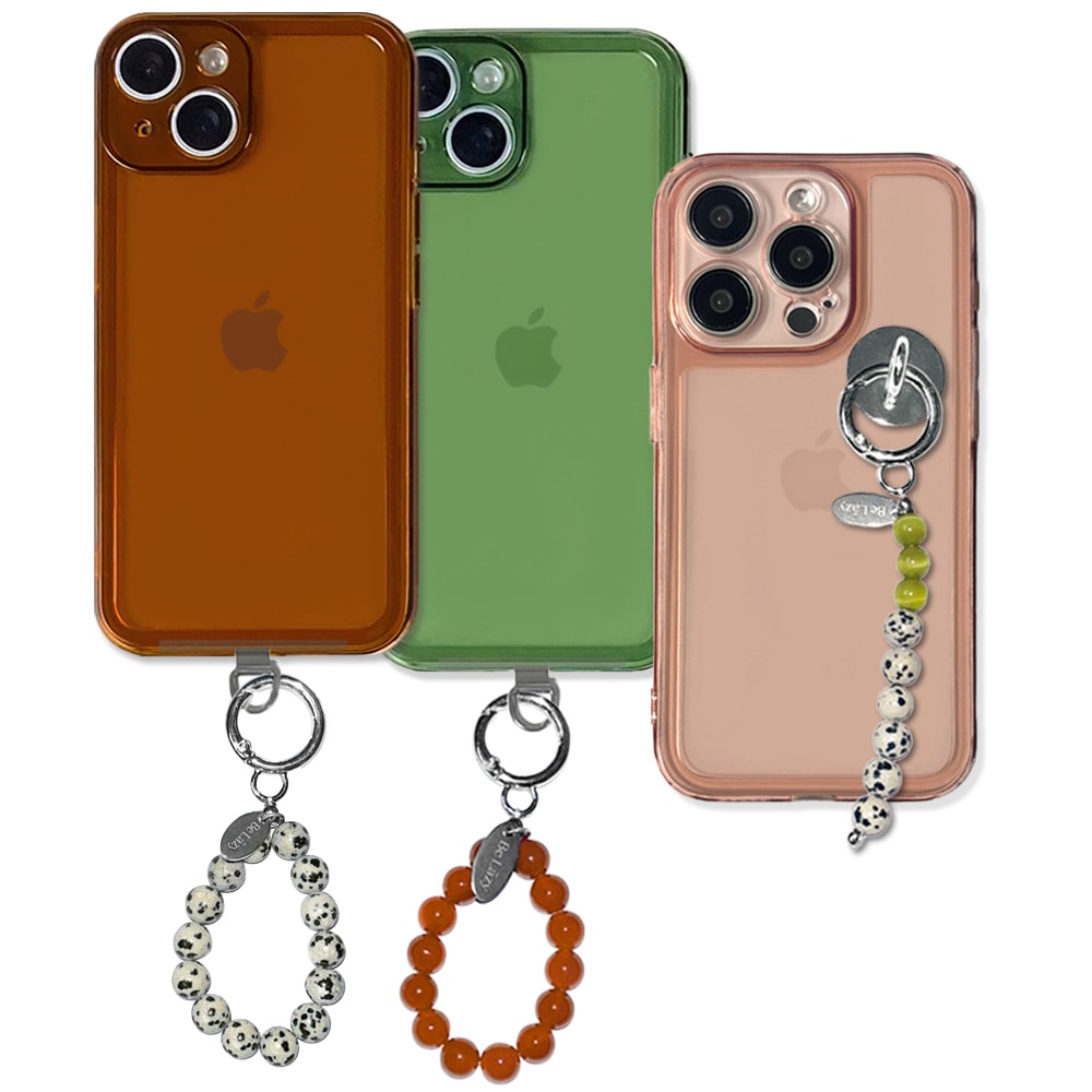 [Set] iPhone Jelly case + 젬 미니 스트랩