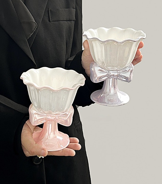 오로라 리본 고블렛 디저트컵