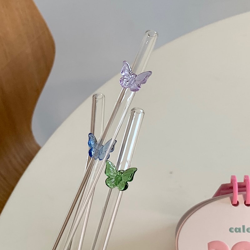 유리 나비빨대 ( 세트구성 )
