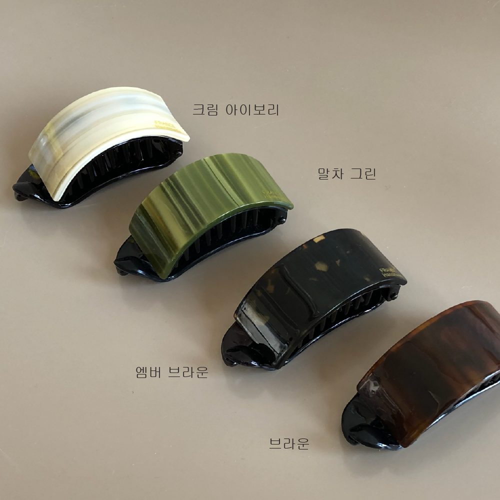 반달 바나나 헤어핀 클립 셀룰로오스 번헤어 반묶음 웨딩연출