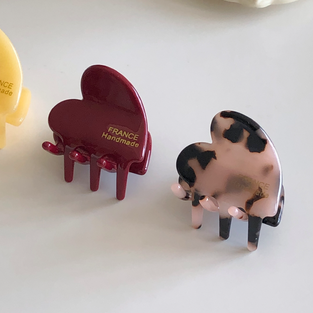 셀룰로오스 하트 집게핀 러블리 3.5cm 중간사이즈 반묶음