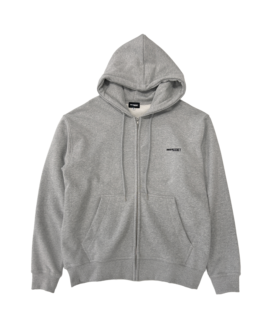 BB HOODIED ZIP-UP GRAY