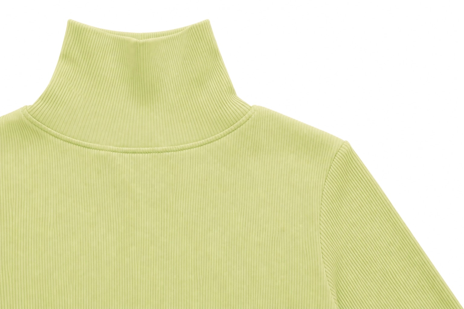 Ribbed High-Neck_Pistachio