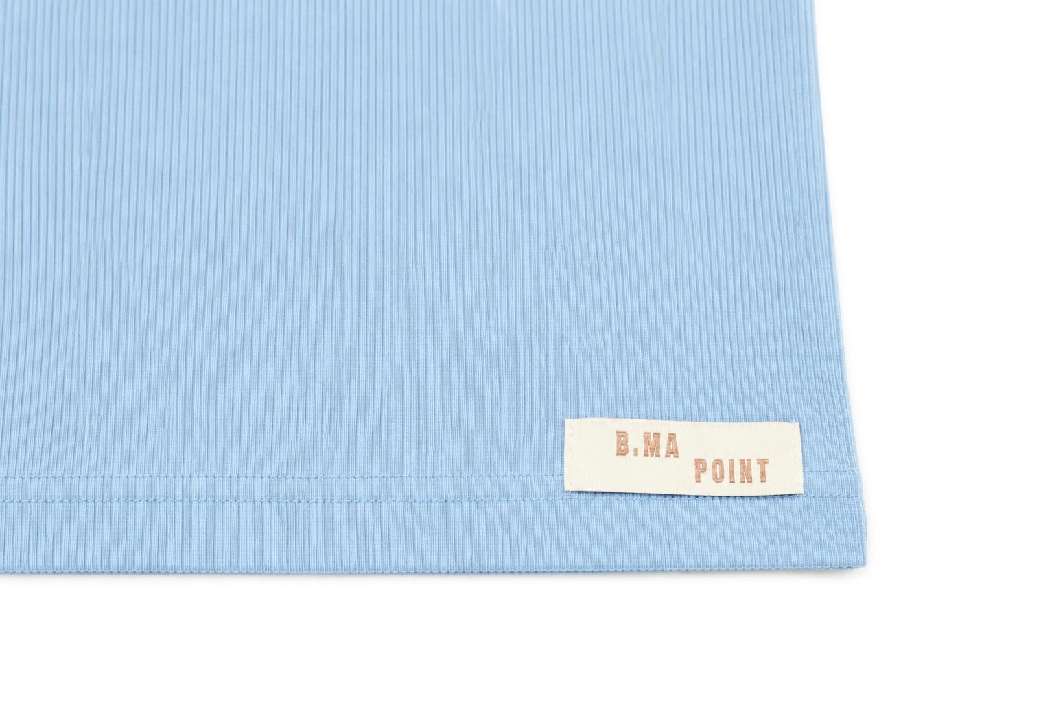 Ribbed High-Neck_Soft Blue