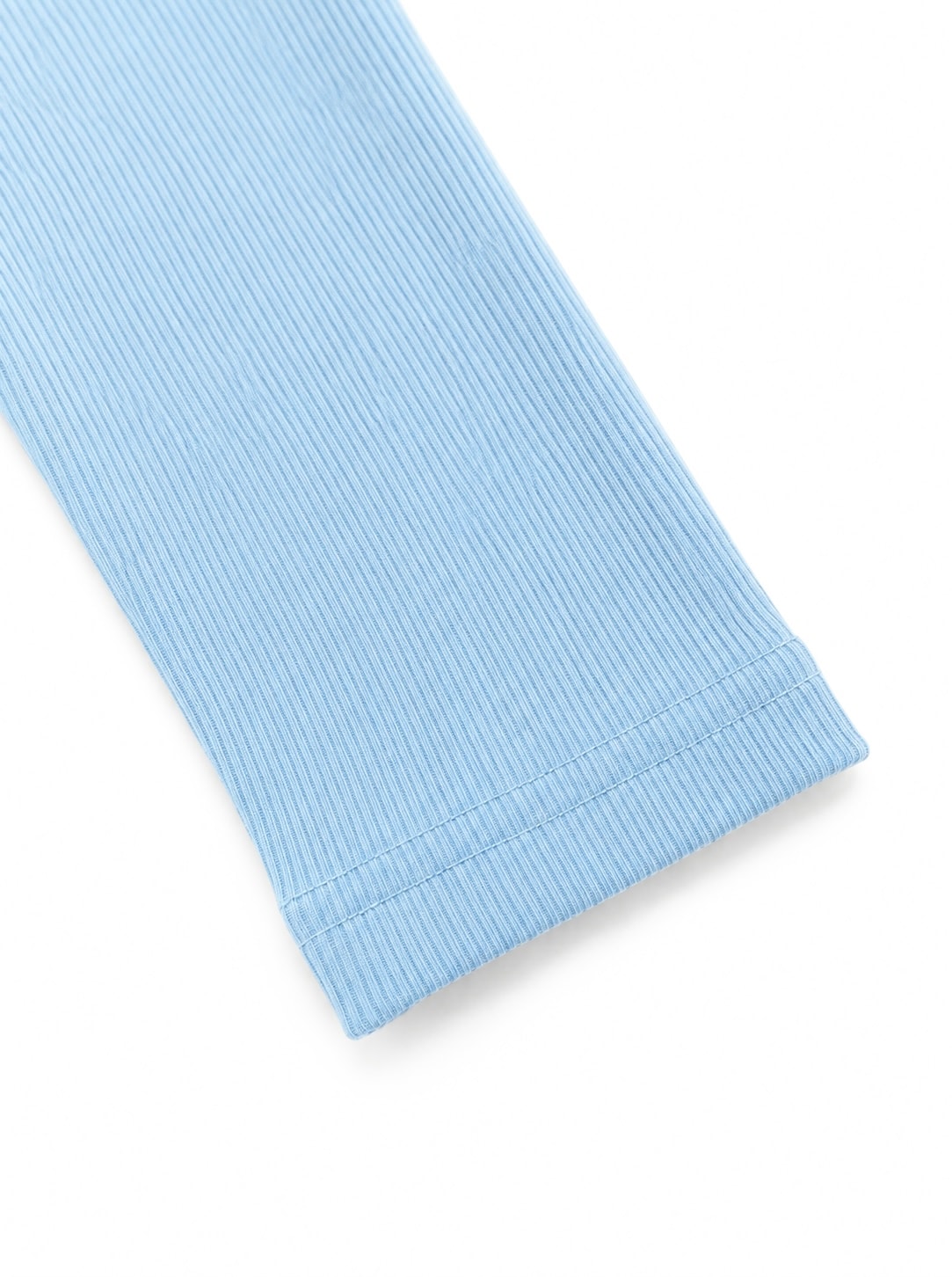 Ribbed High-Neck_Soft Blue