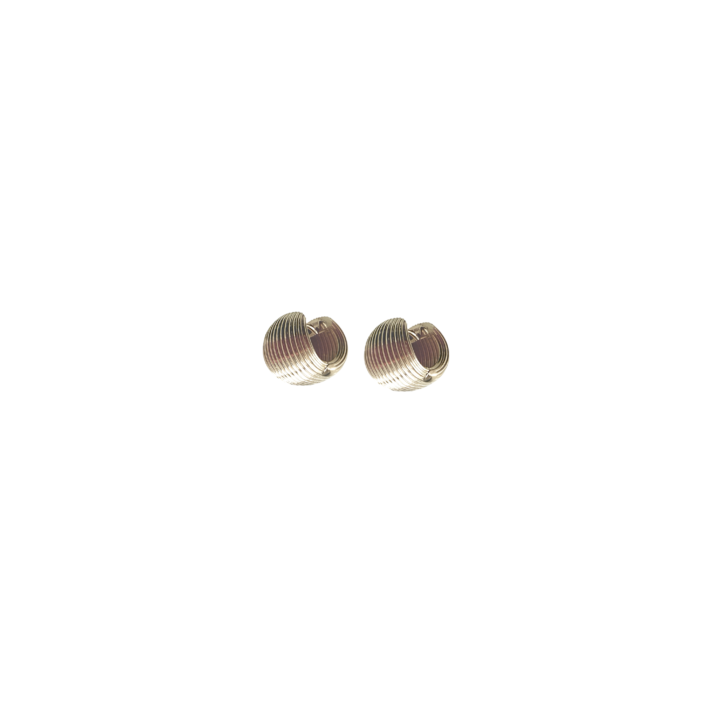 REEDED LINE COIL EARRING