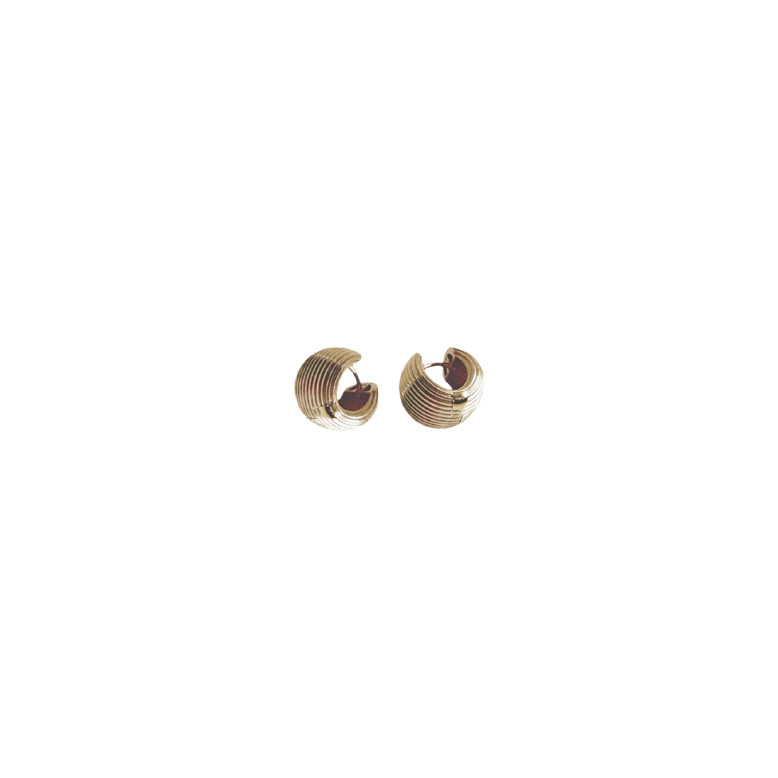 REEDED LINE COIL EARRING