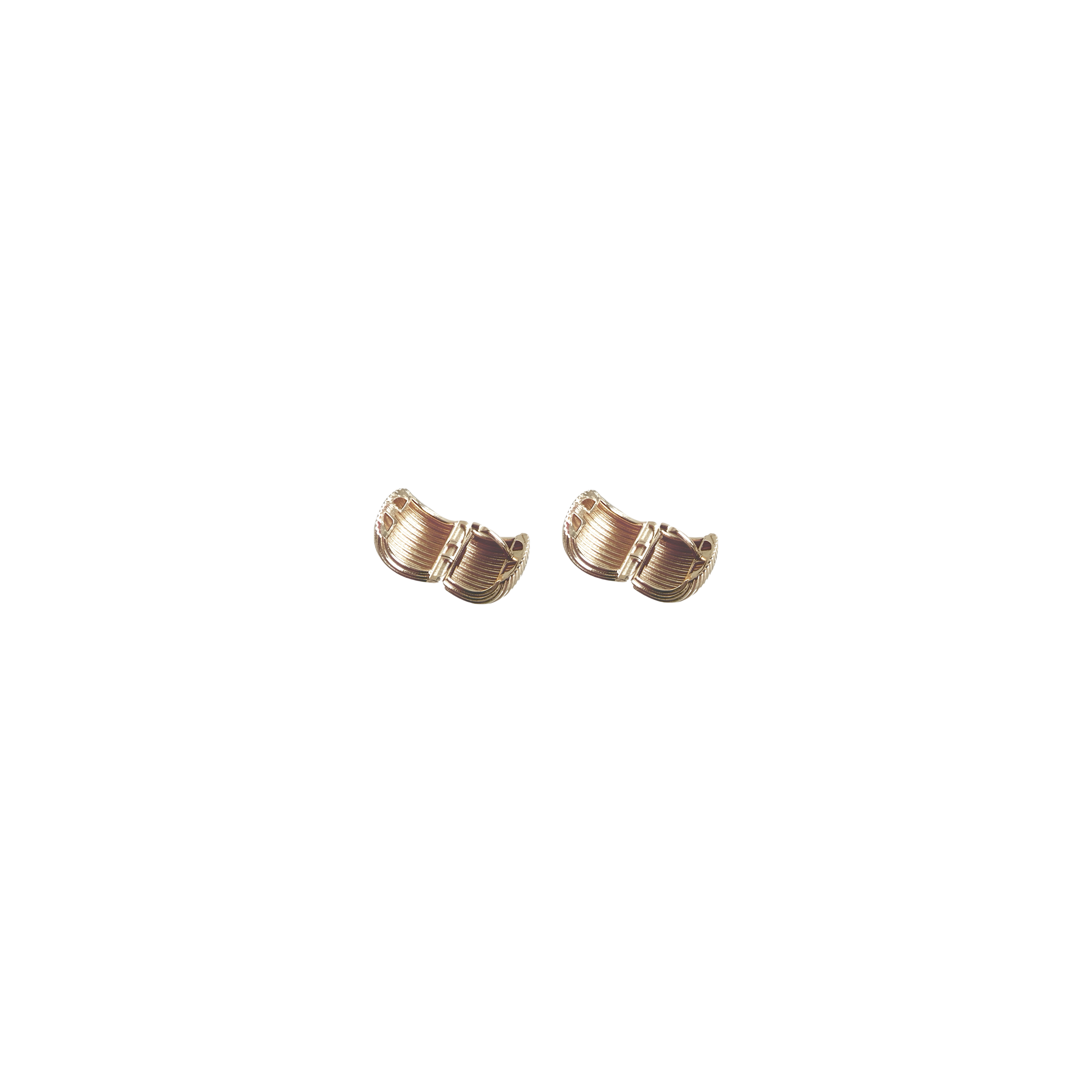 REEDED LINE COIL EARRING