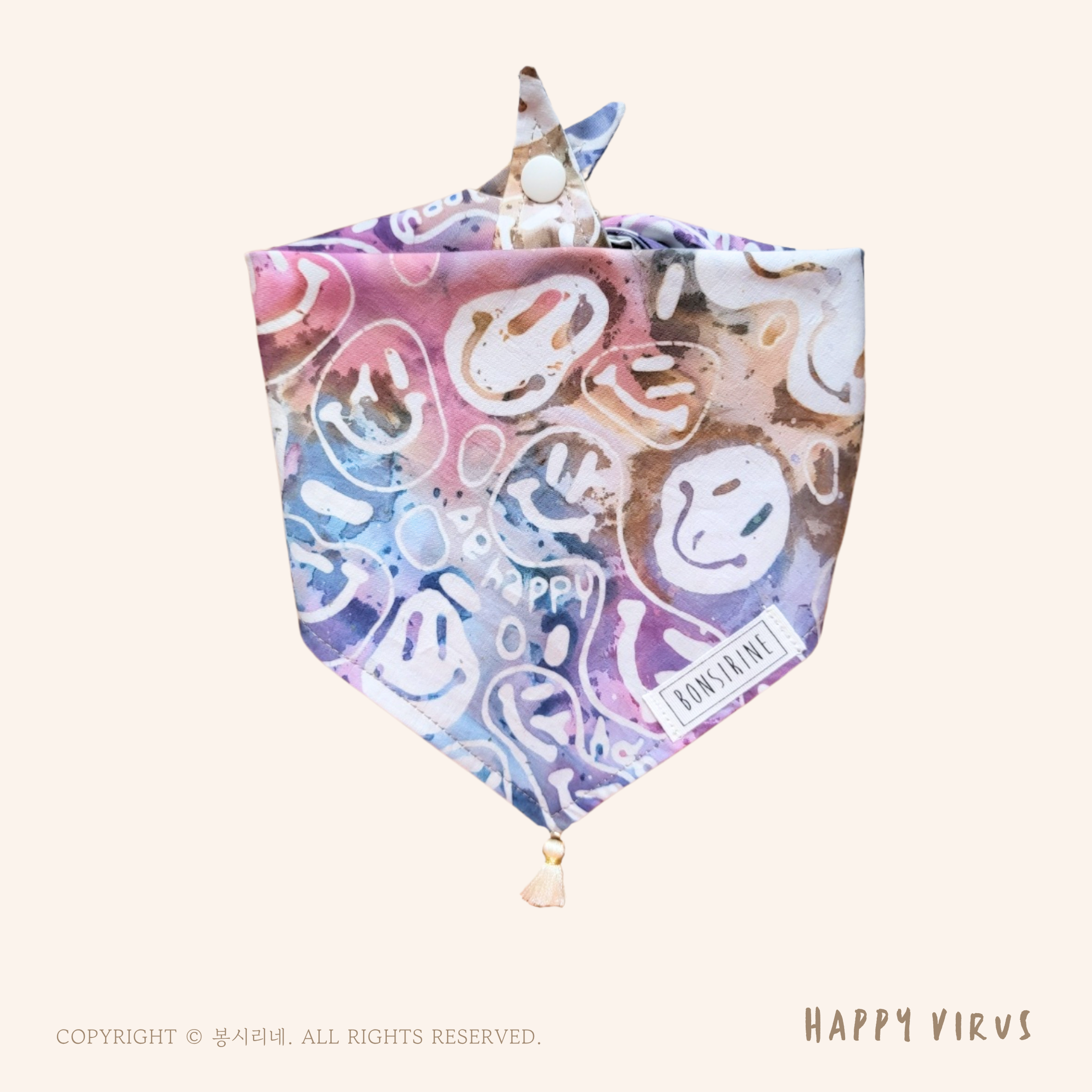 Happy Virus batik bandana