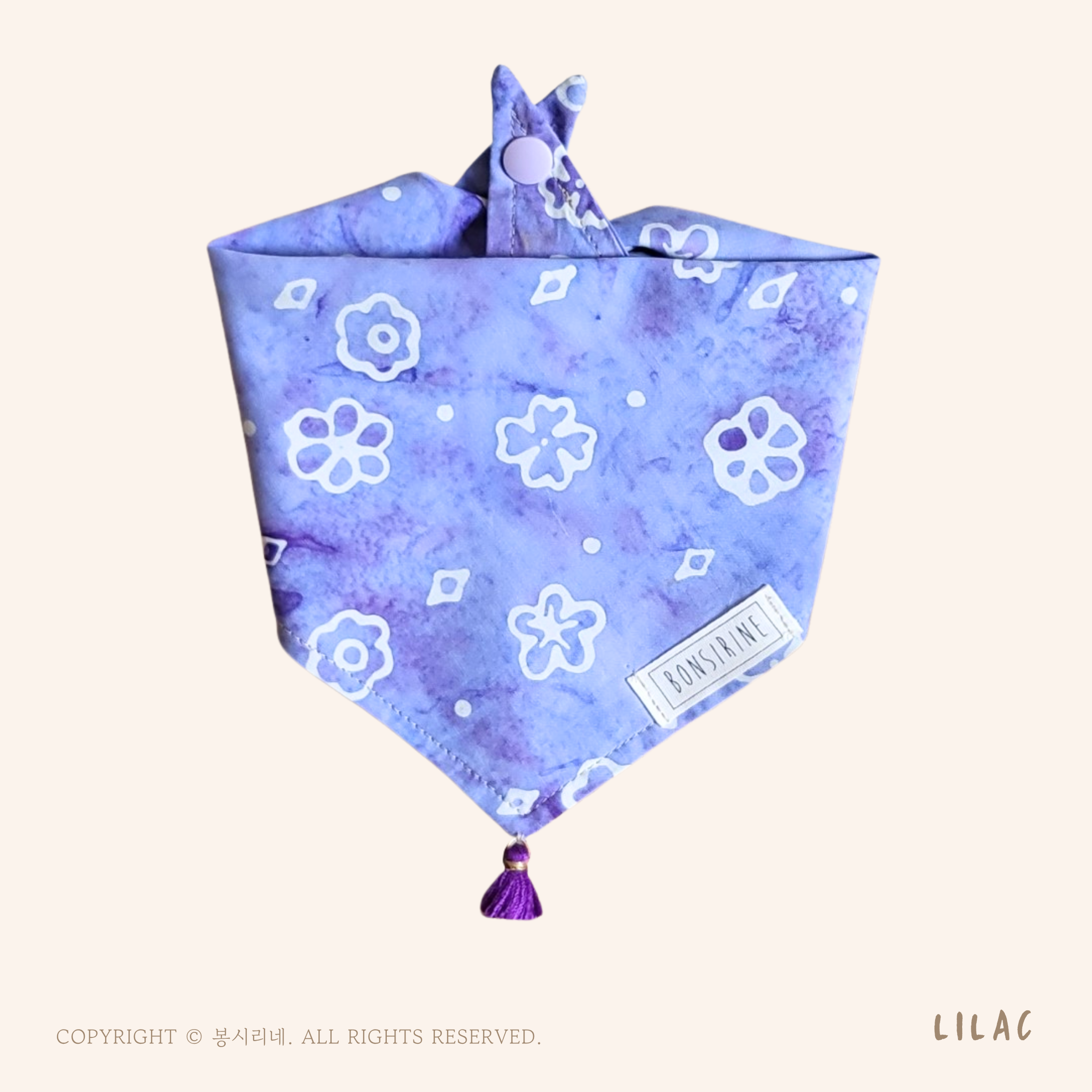 Lilac Batik Bandana