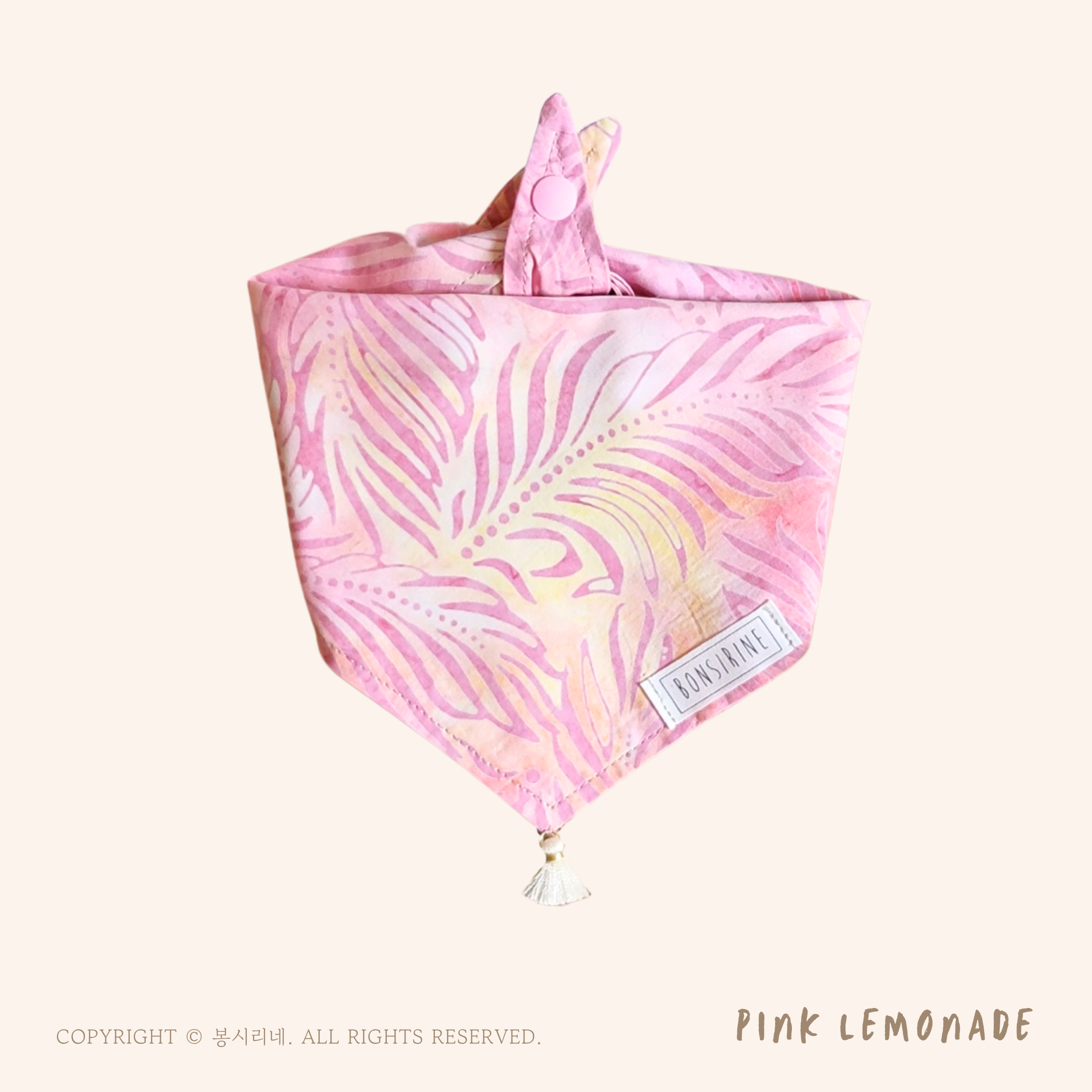 Pink Lemonade Batik Bandana
