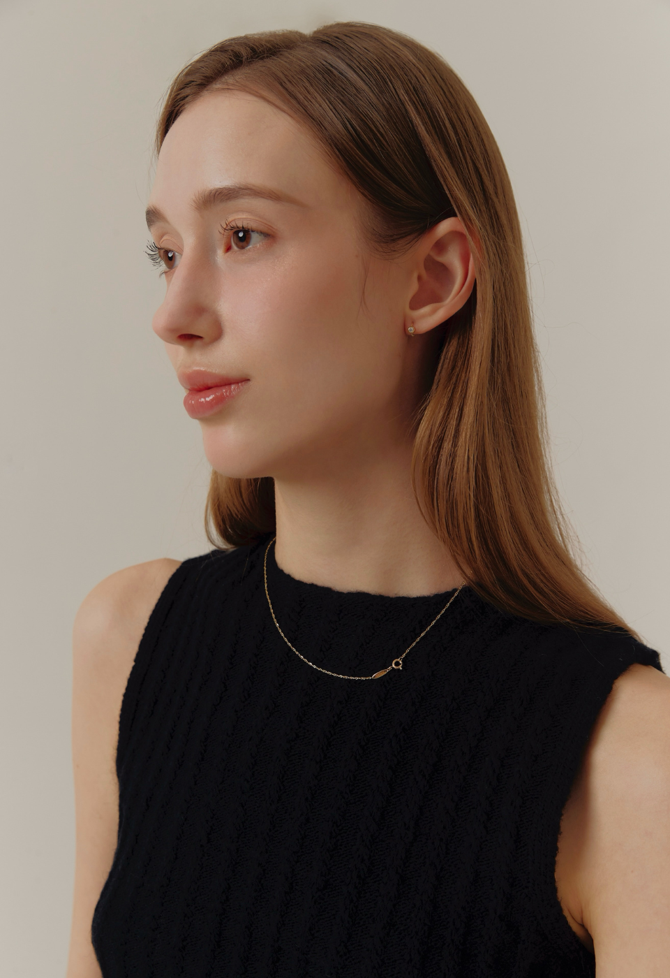 14K Sili Cut Chain Necklace