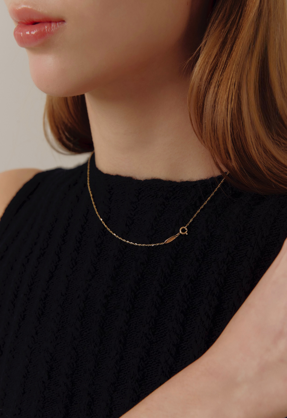 14K Sili Cut Chain Necklace