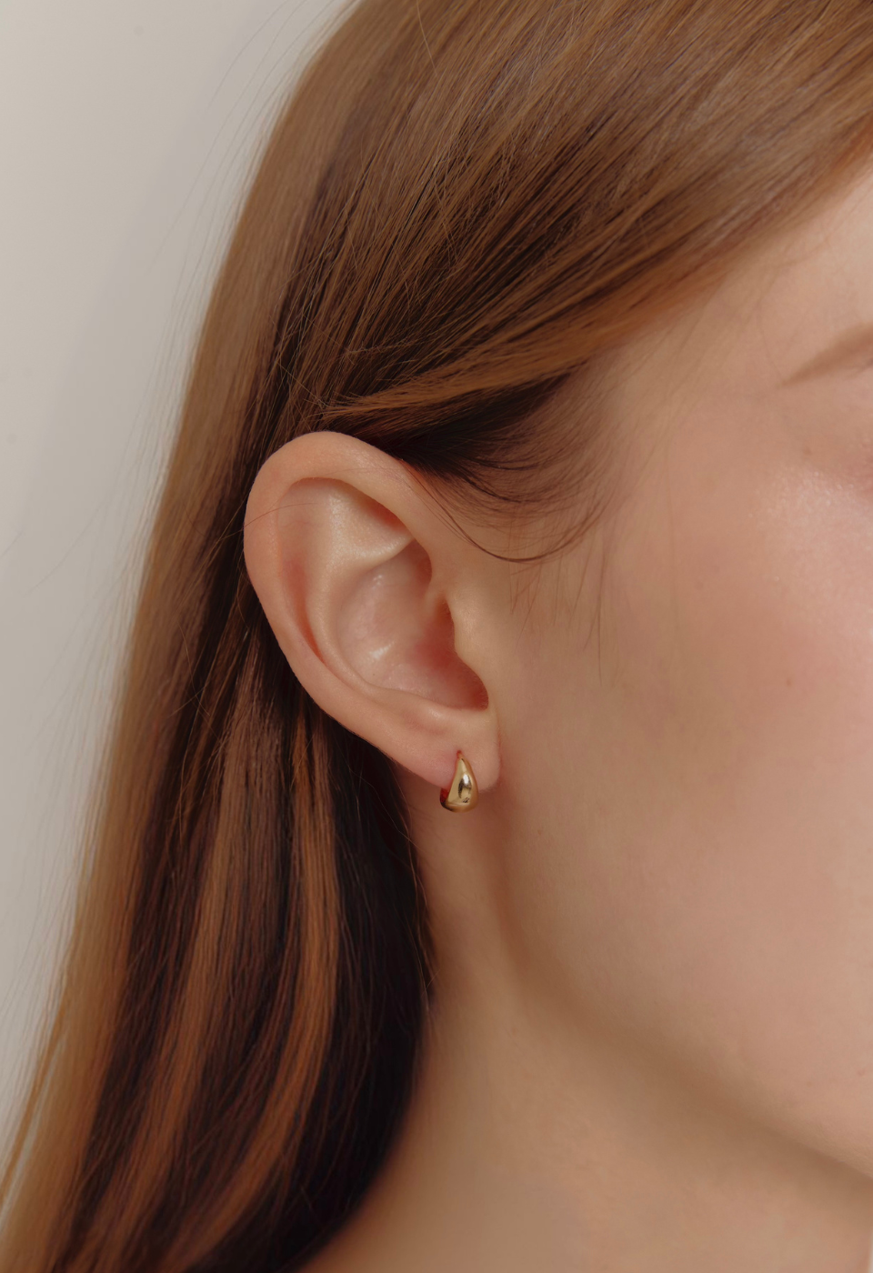 14K Volume Hoop Earring