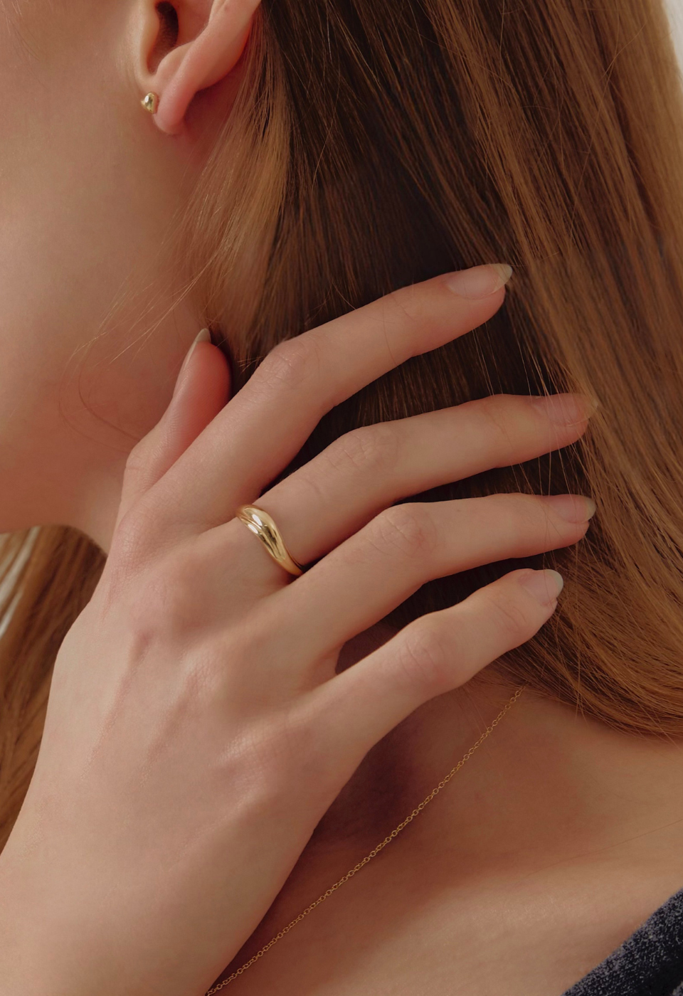 14K Flow Wave Ring