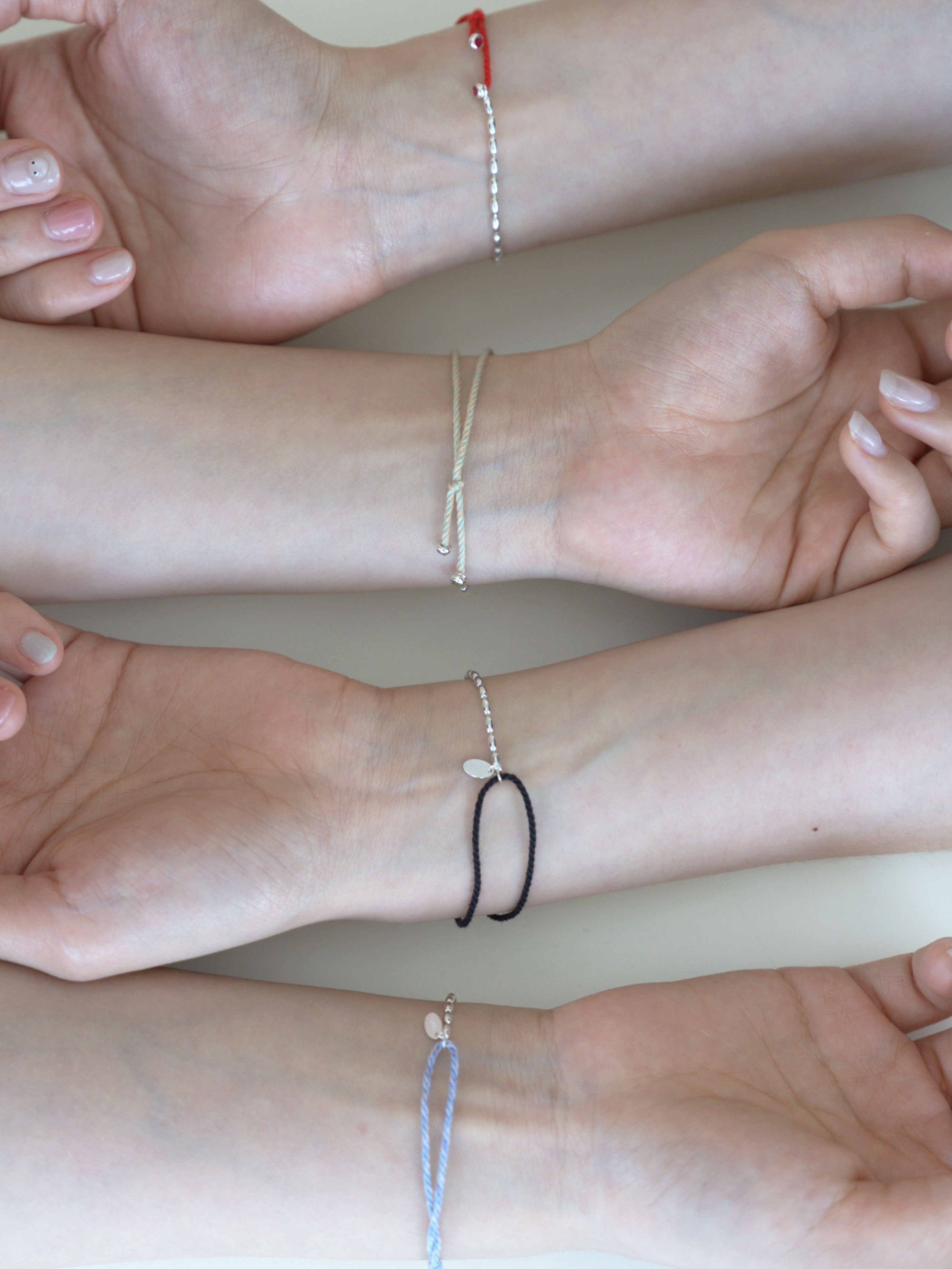 Silver Pearl Cord Bracelet