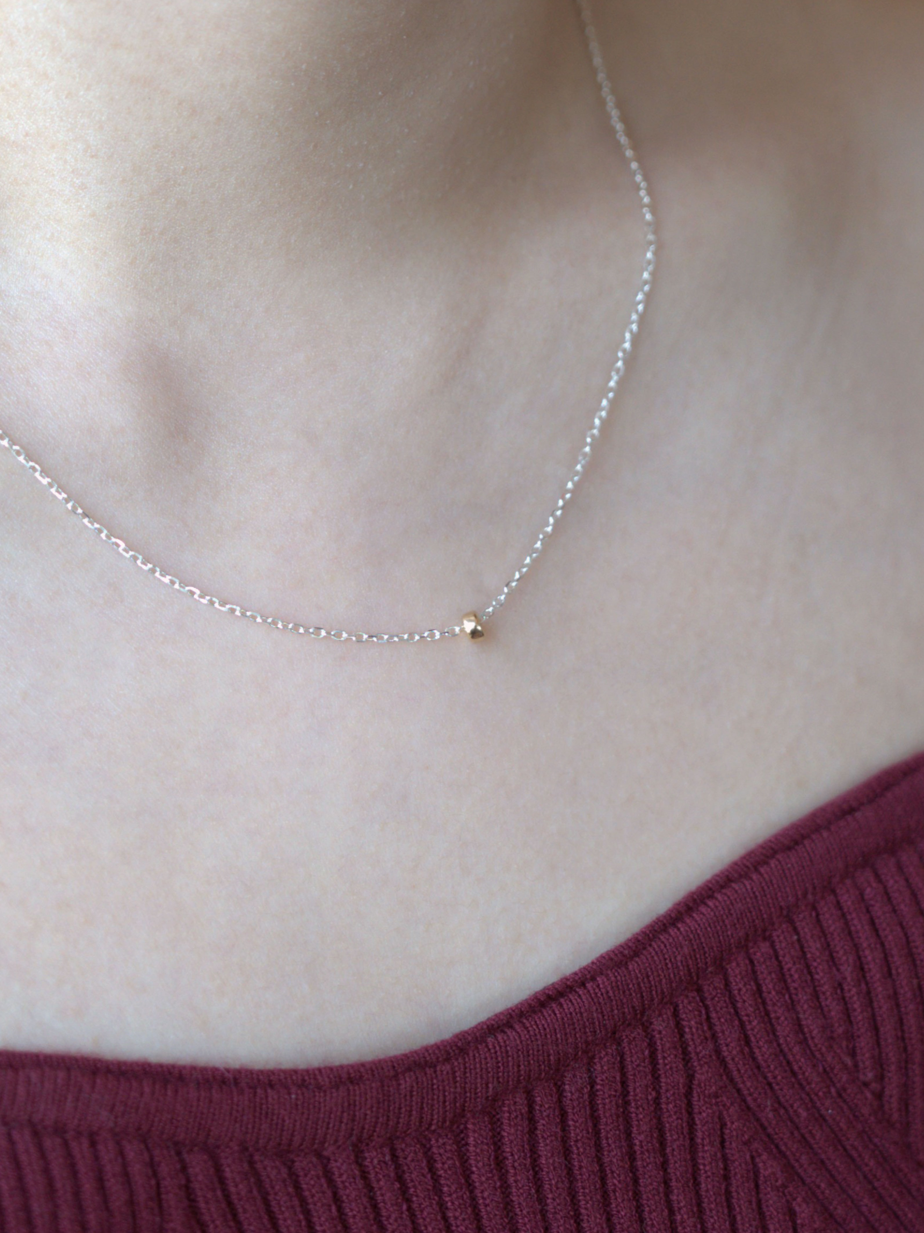 *NEW* [14K] Mini gold ring necklace
