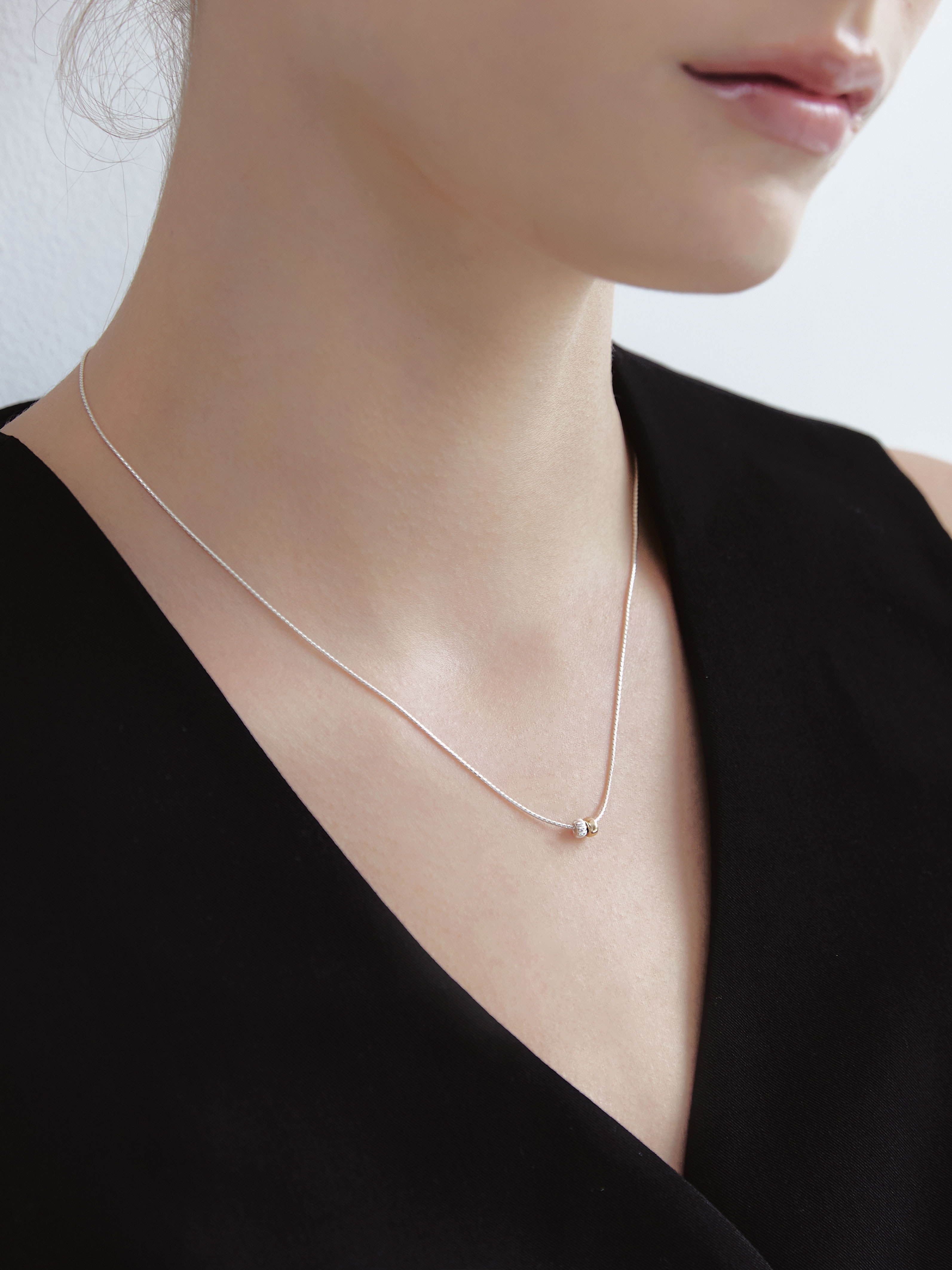 [14k] Gold Mix Donut Necklace