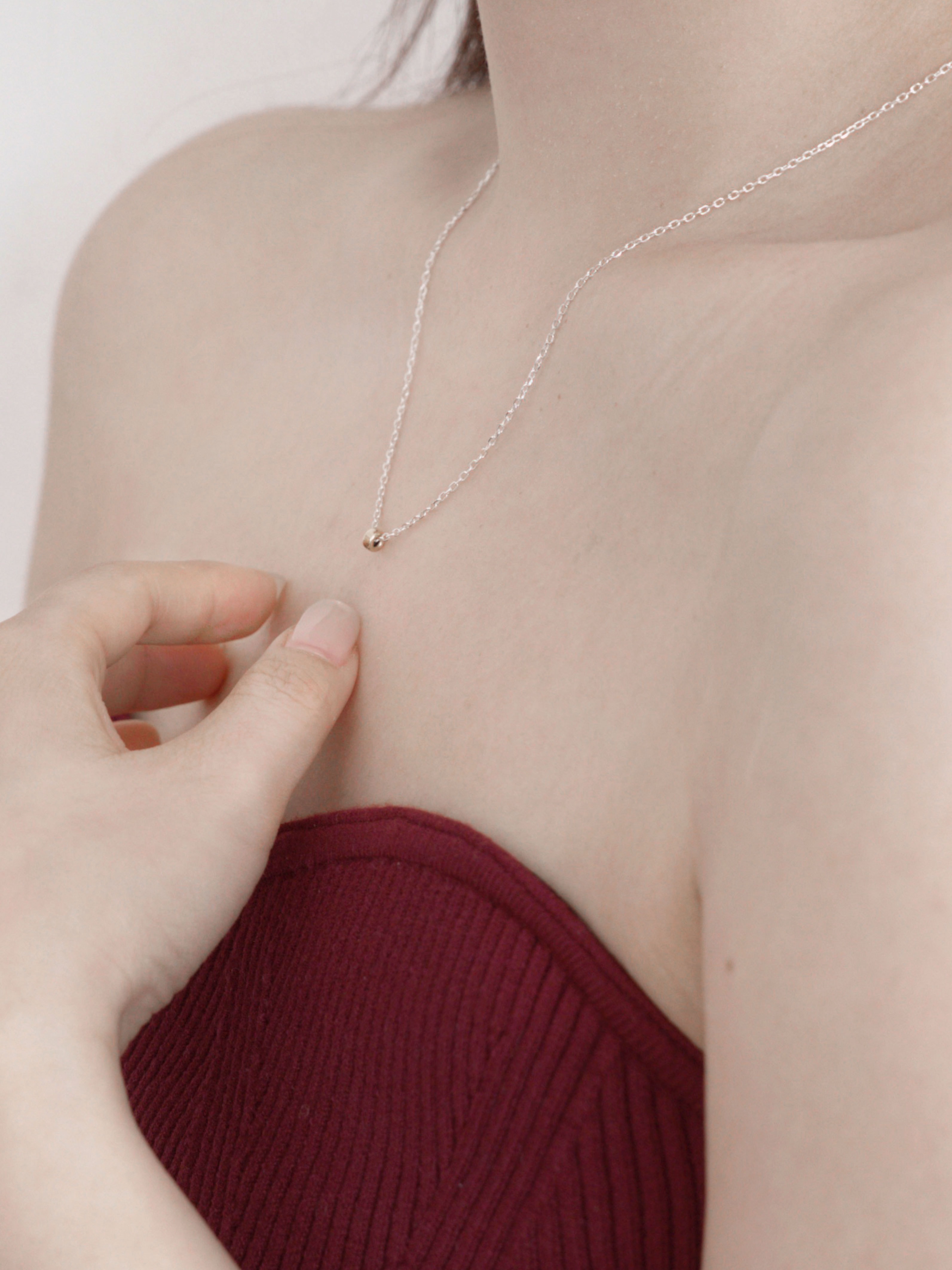 *NEW* [14K] Mini gold ring necklace
