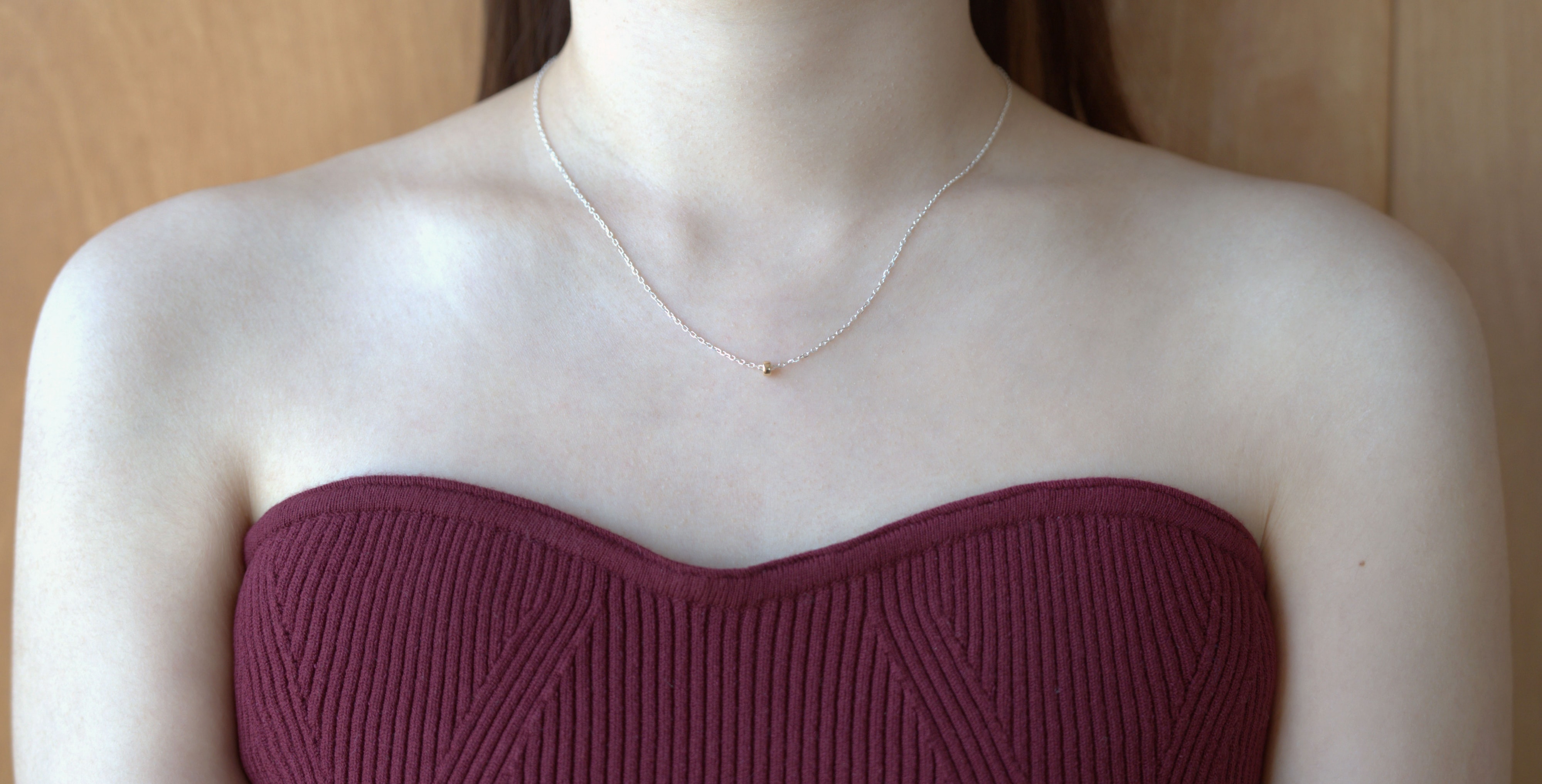 *NEW* [14K] Mini gold ring necklace