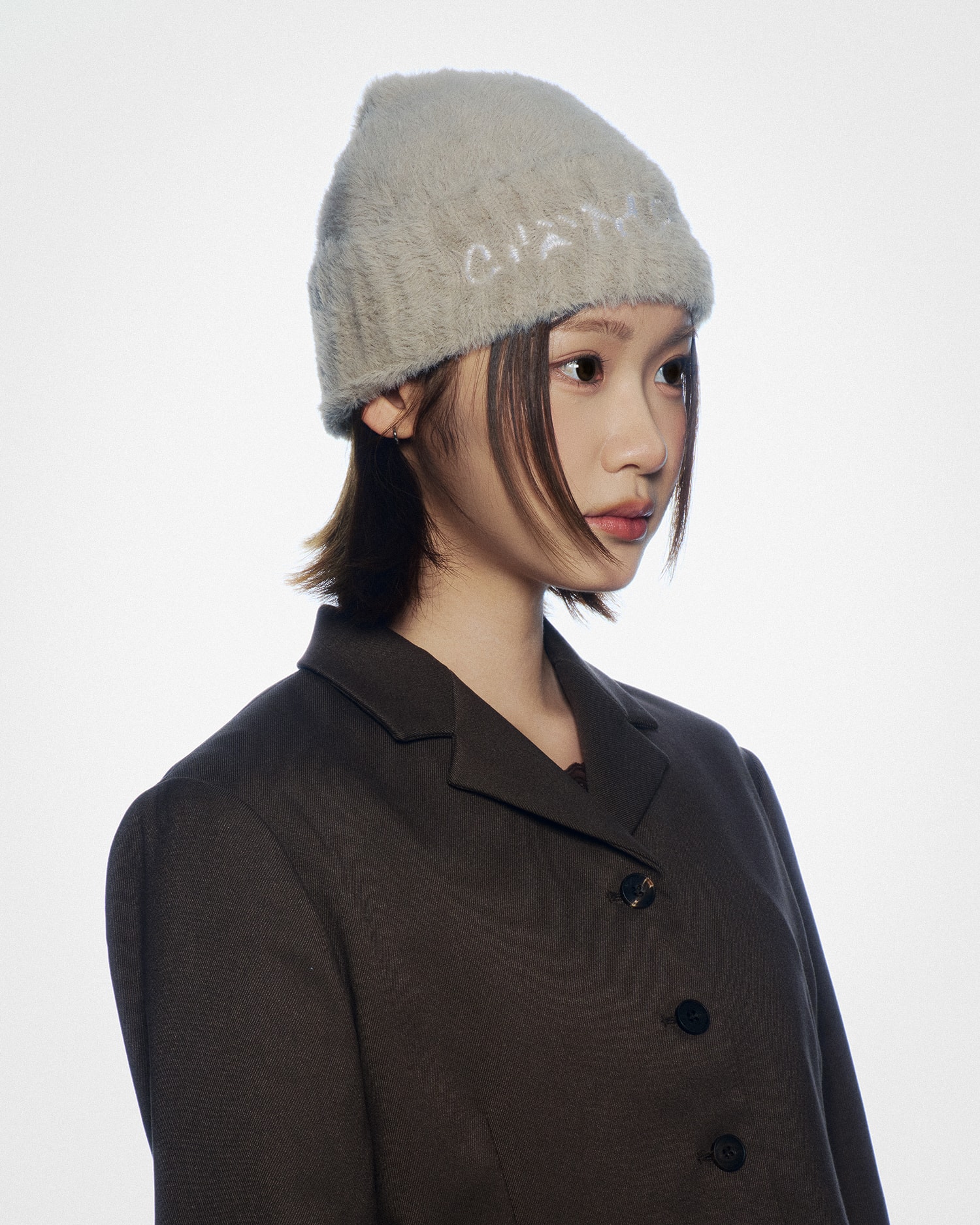Hairy Bonnet in Beige
