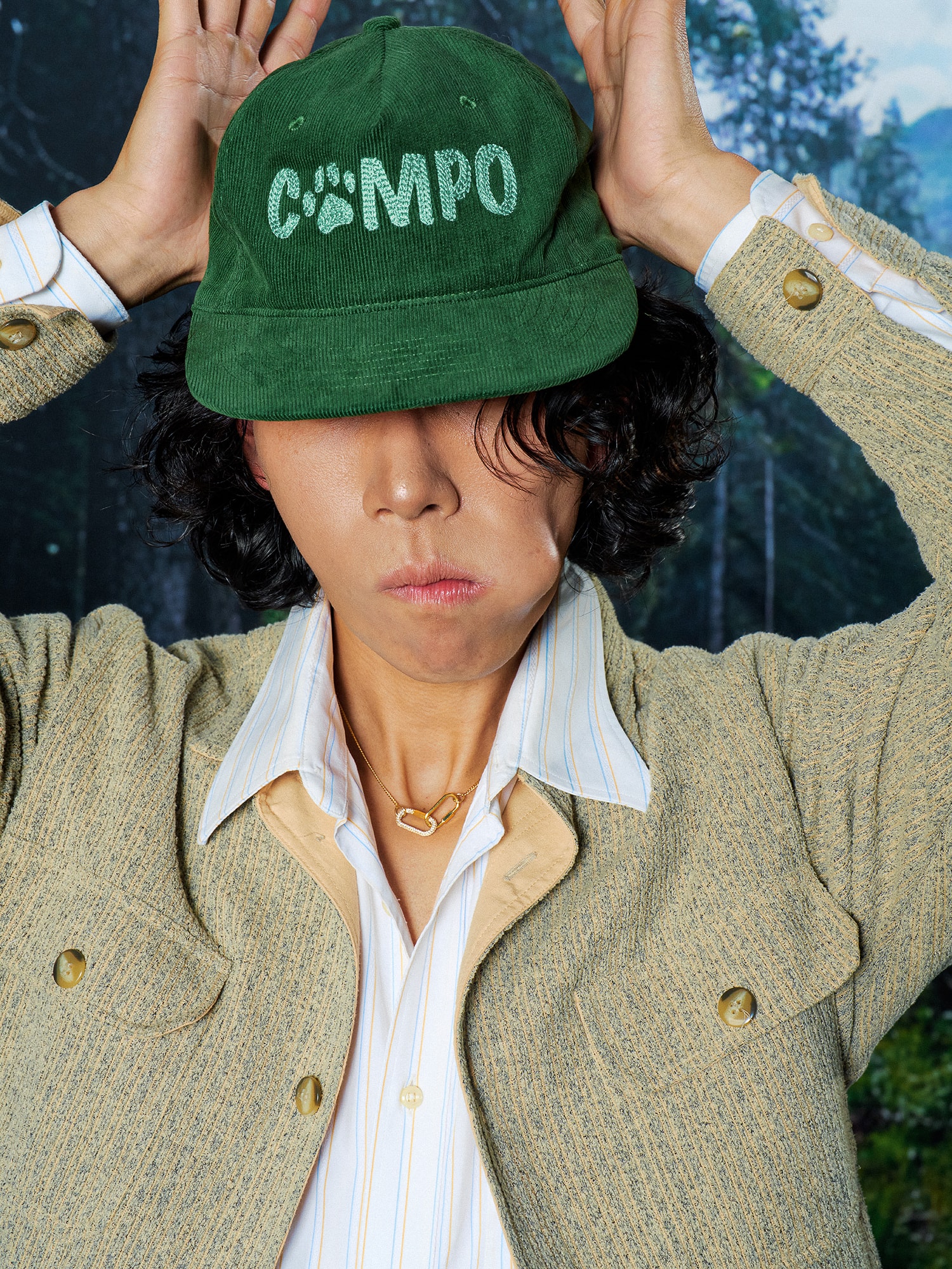 Corduroy Cap in Forest