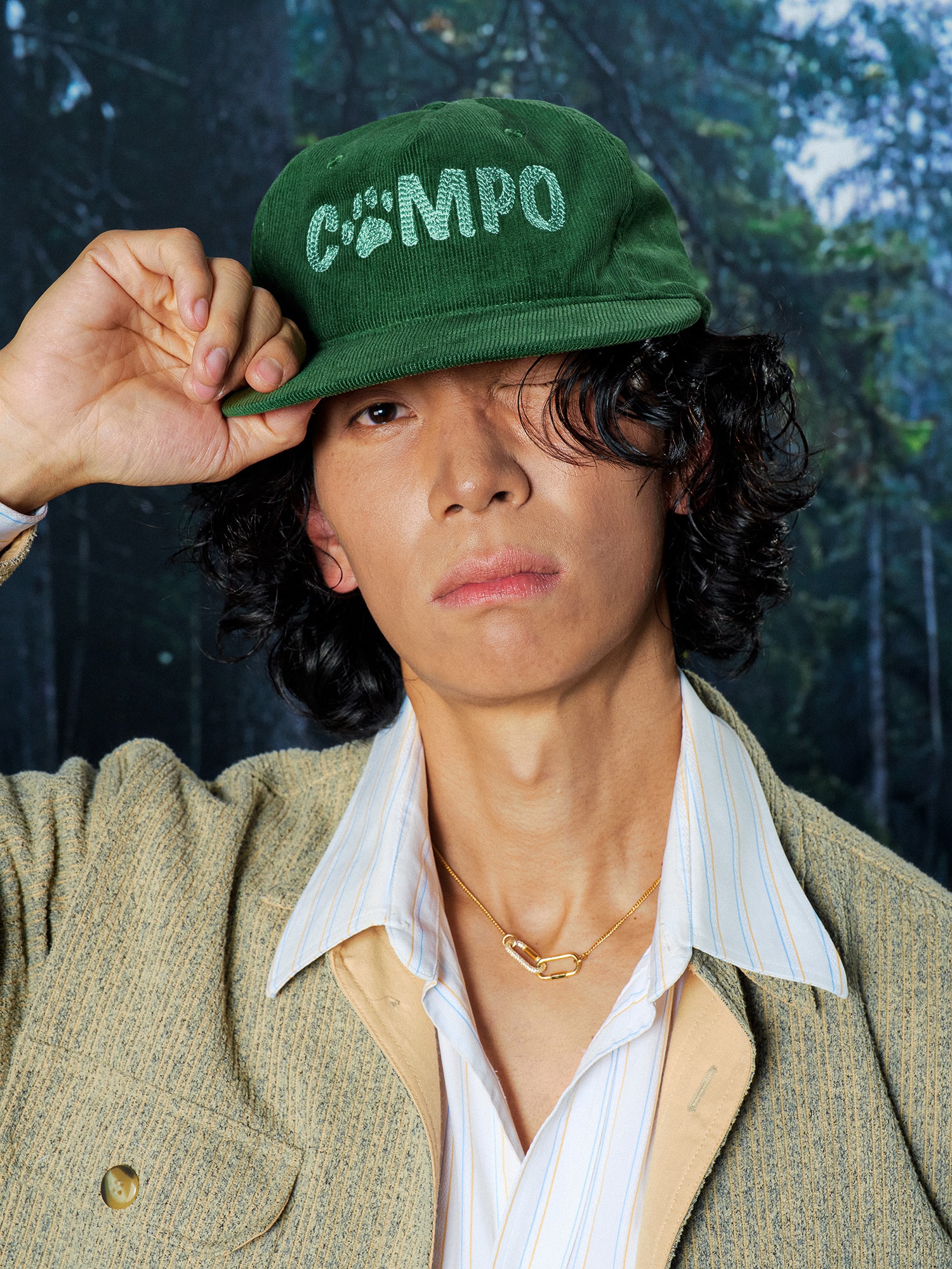 Corduroy Cap in Forest