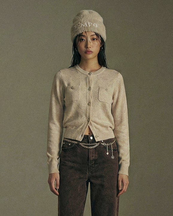 Hairy Bonnet in Beige