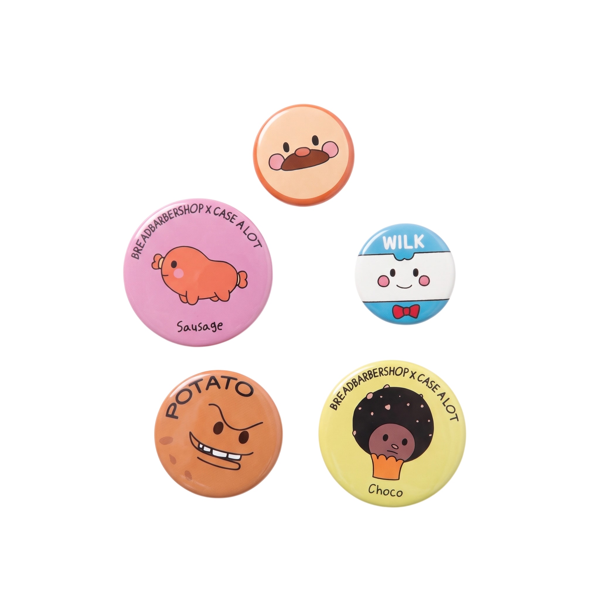 [케이스어랏x브레드이발소]  Button badges set