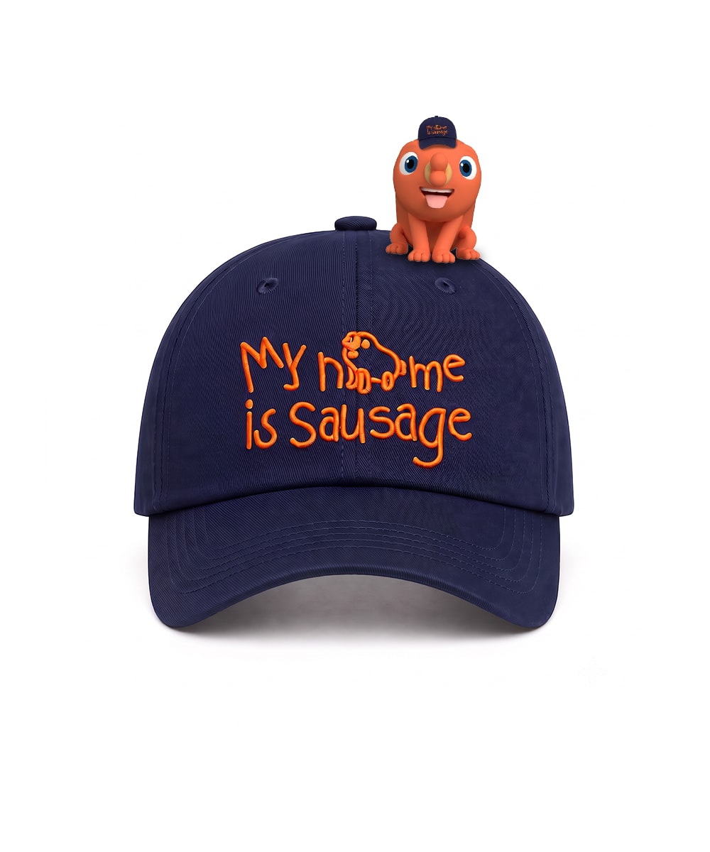 [케이스어랏x브레드이발소]  Sausage cap - Navy