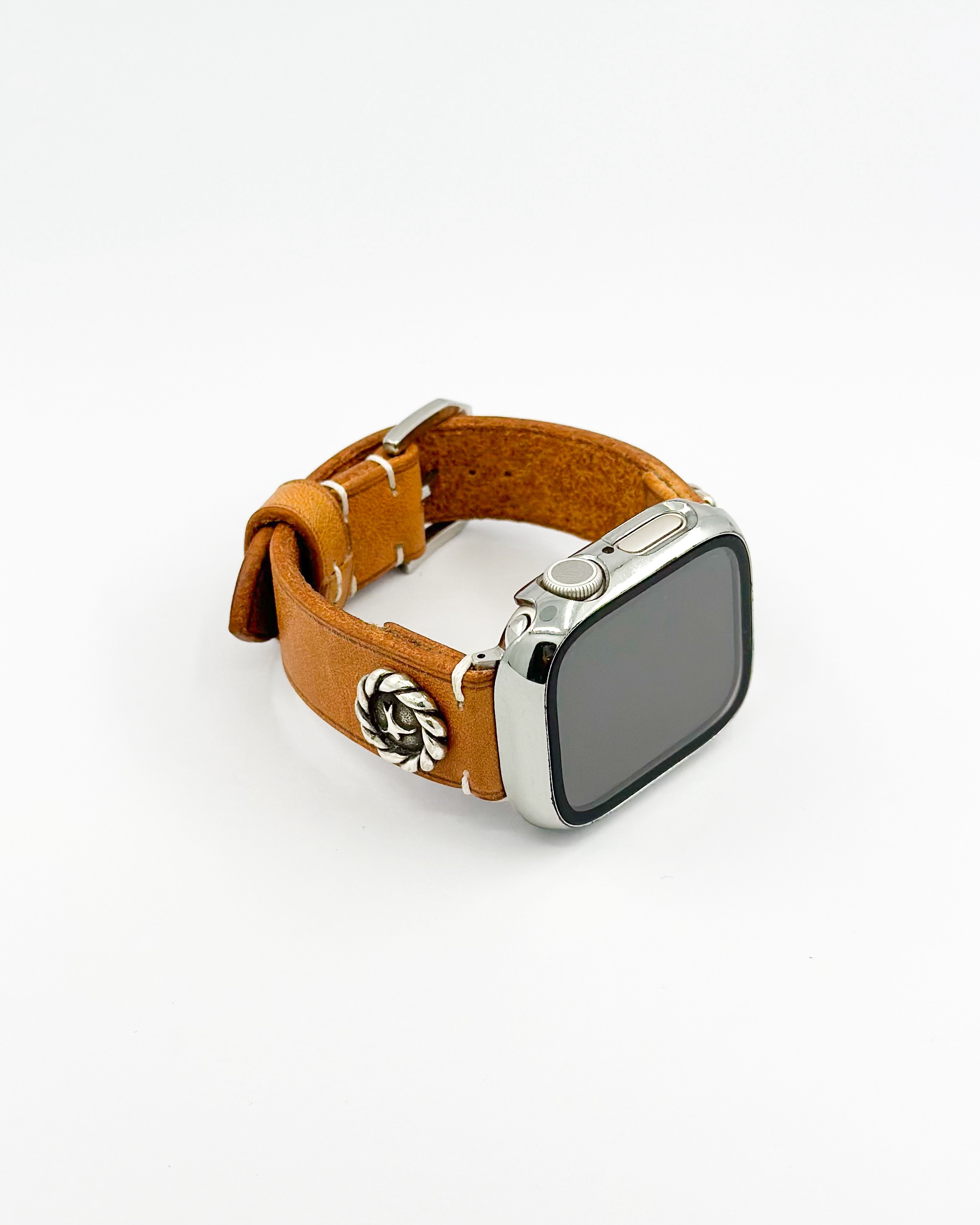 CONCHO APPLE WATCH STRAP (Beige) / SILVER 925