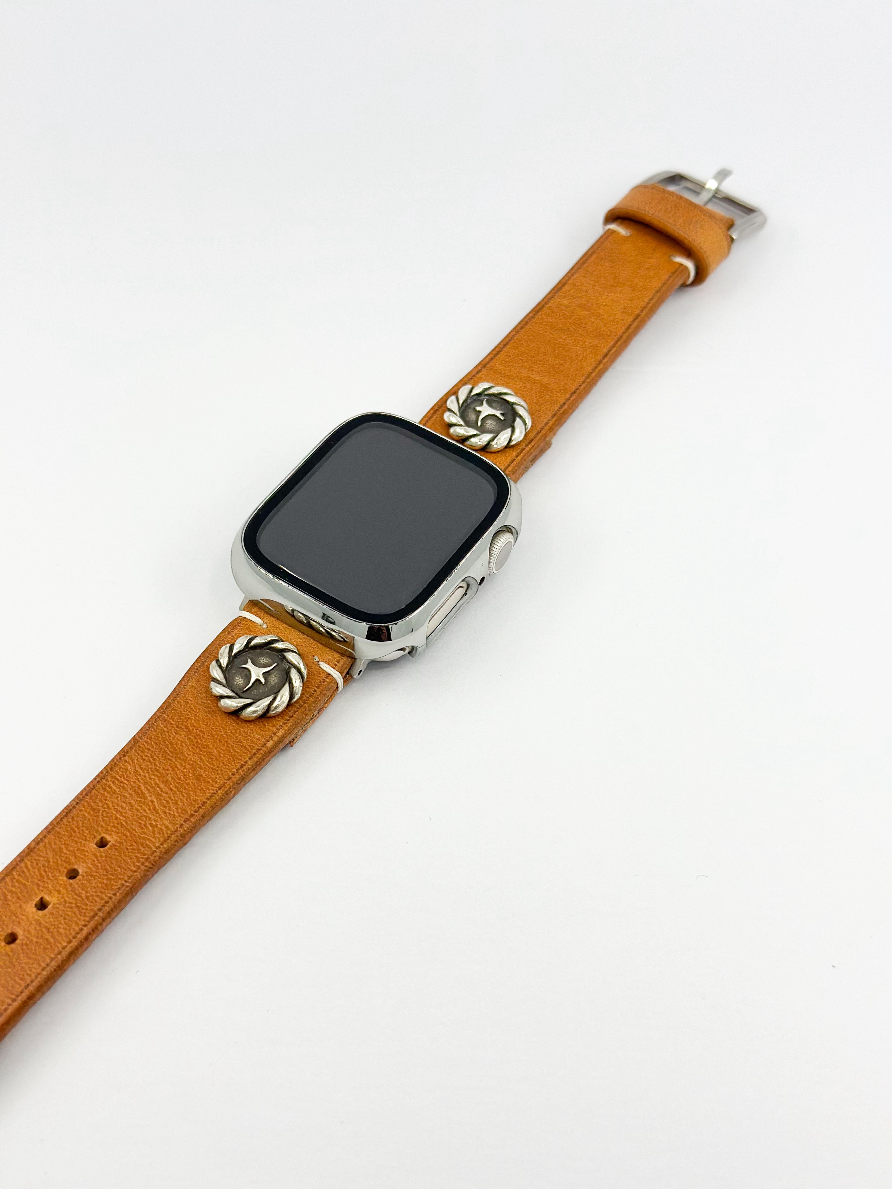 CONCHO APPLE WATCH STRAP (Beige) / SILVER 925