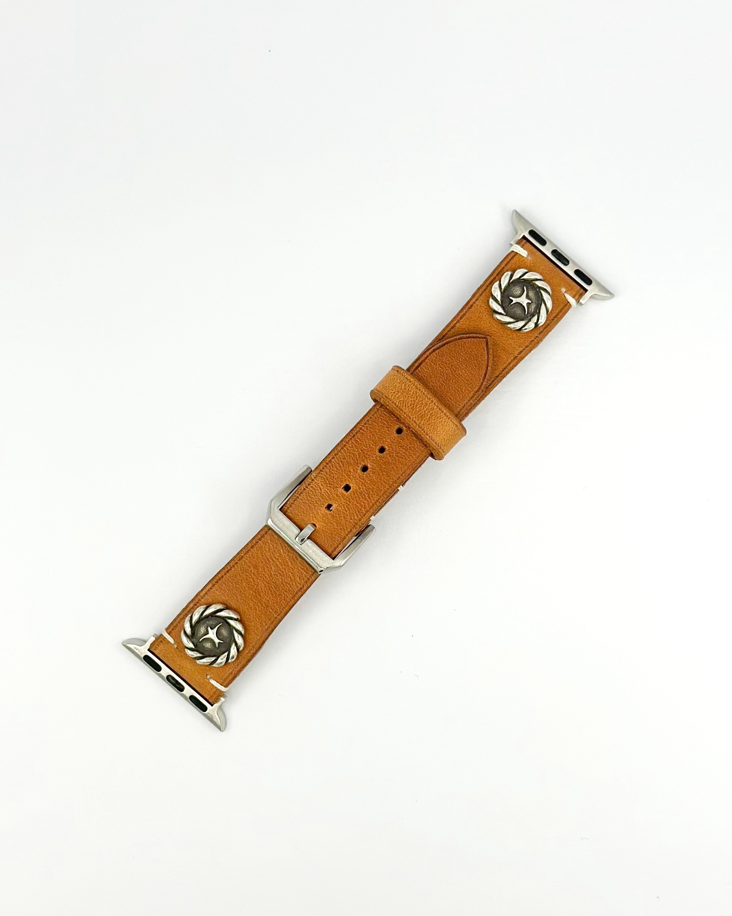 CONCHO APPLE WATCH STRAP (Beige) / SILVER 925