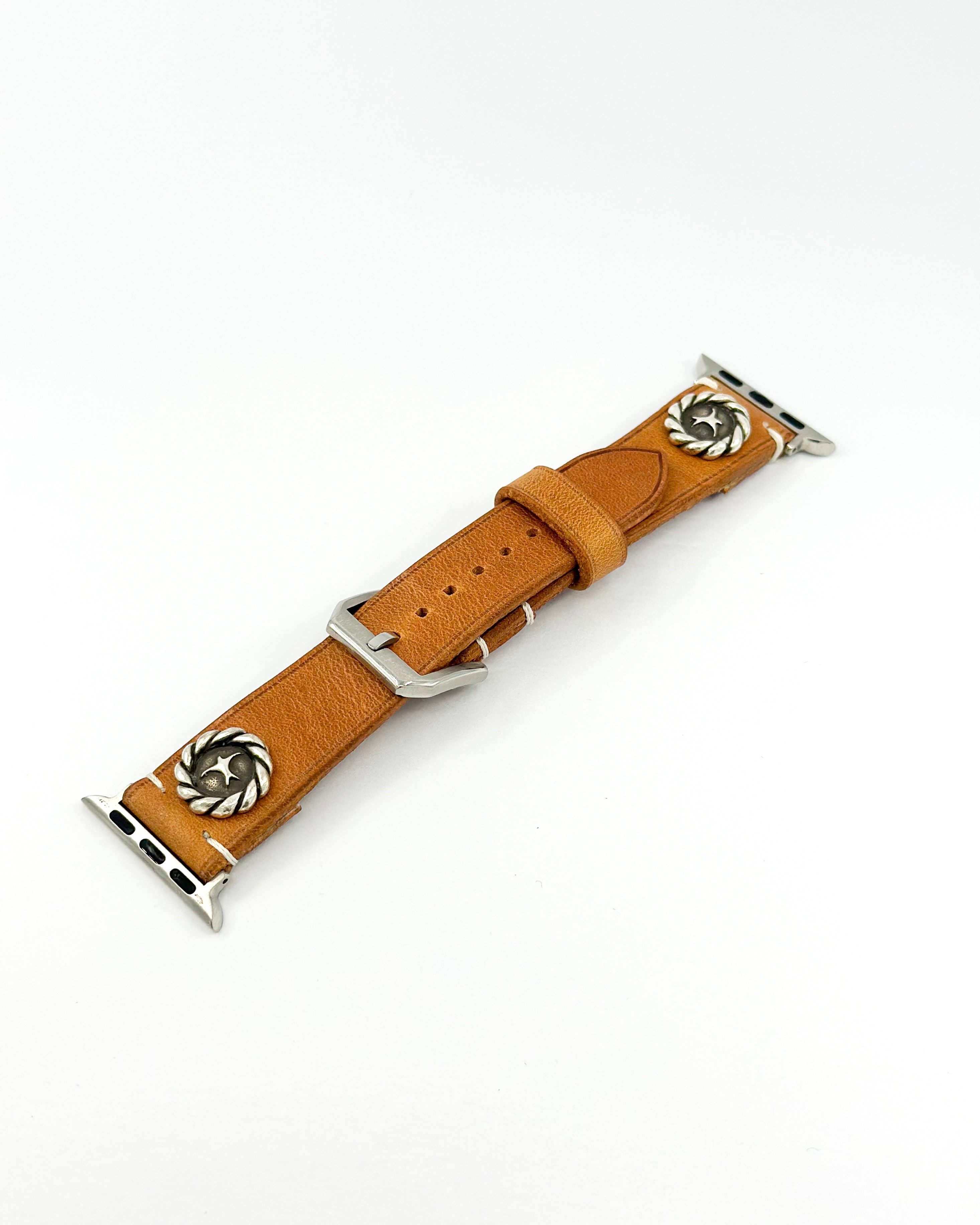 CONCHO APPLE WATCH STRAP (Beige) / SILVER 925