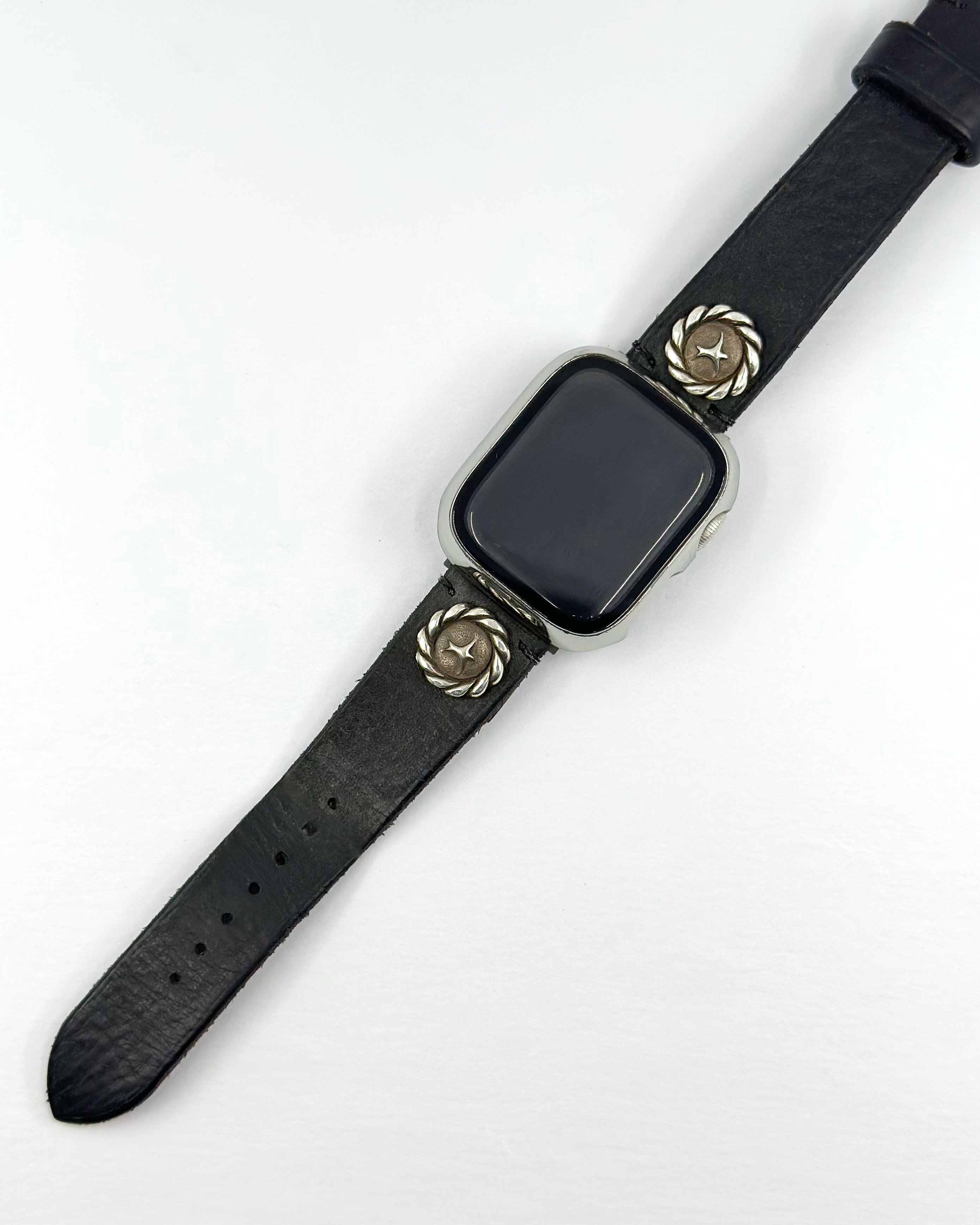 CONCHO APPLE WATCH STRAP (BLACK) / SILVER 925