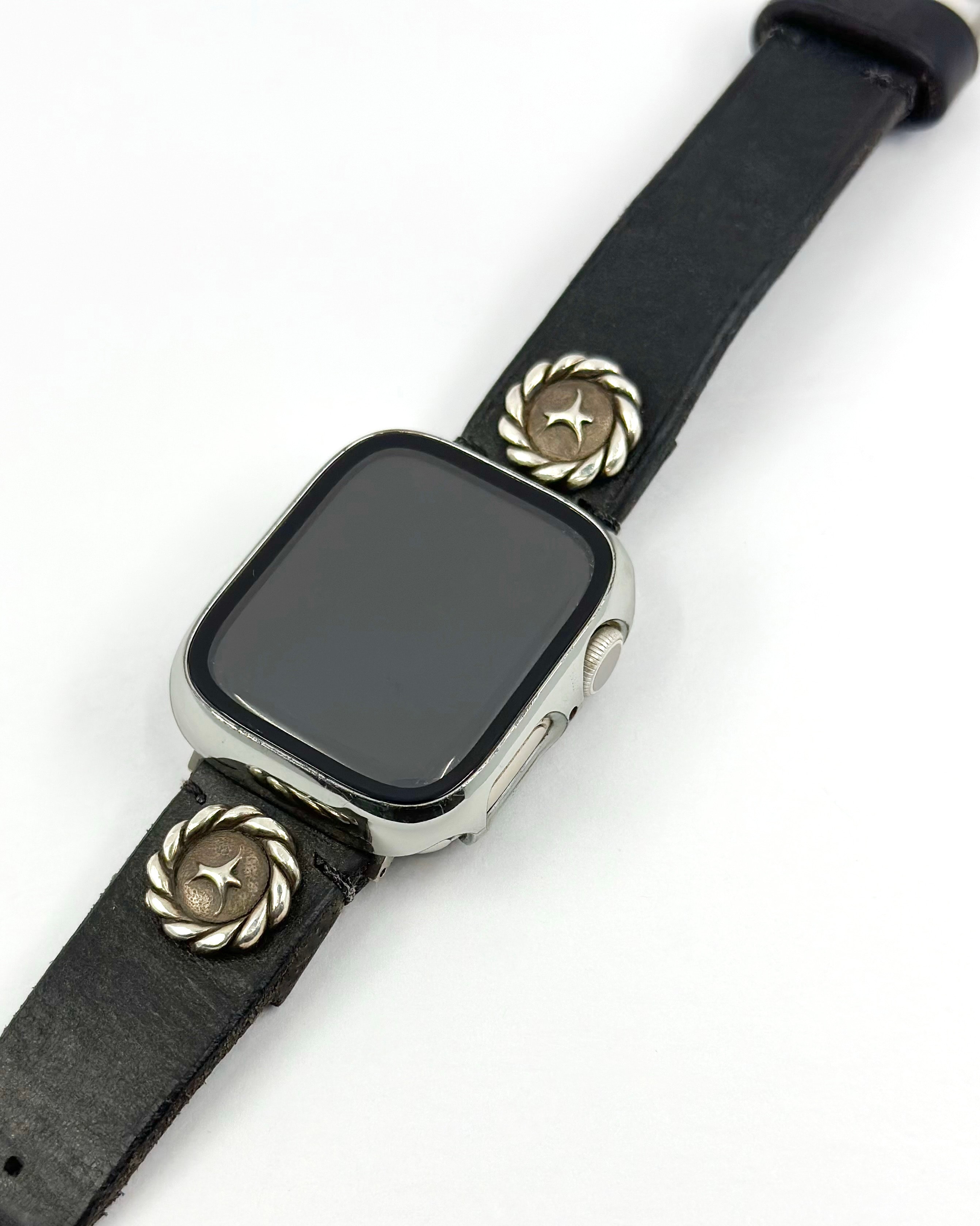 CONCHO APPLE WATCH STRAP (BLACK) / SILVER 925