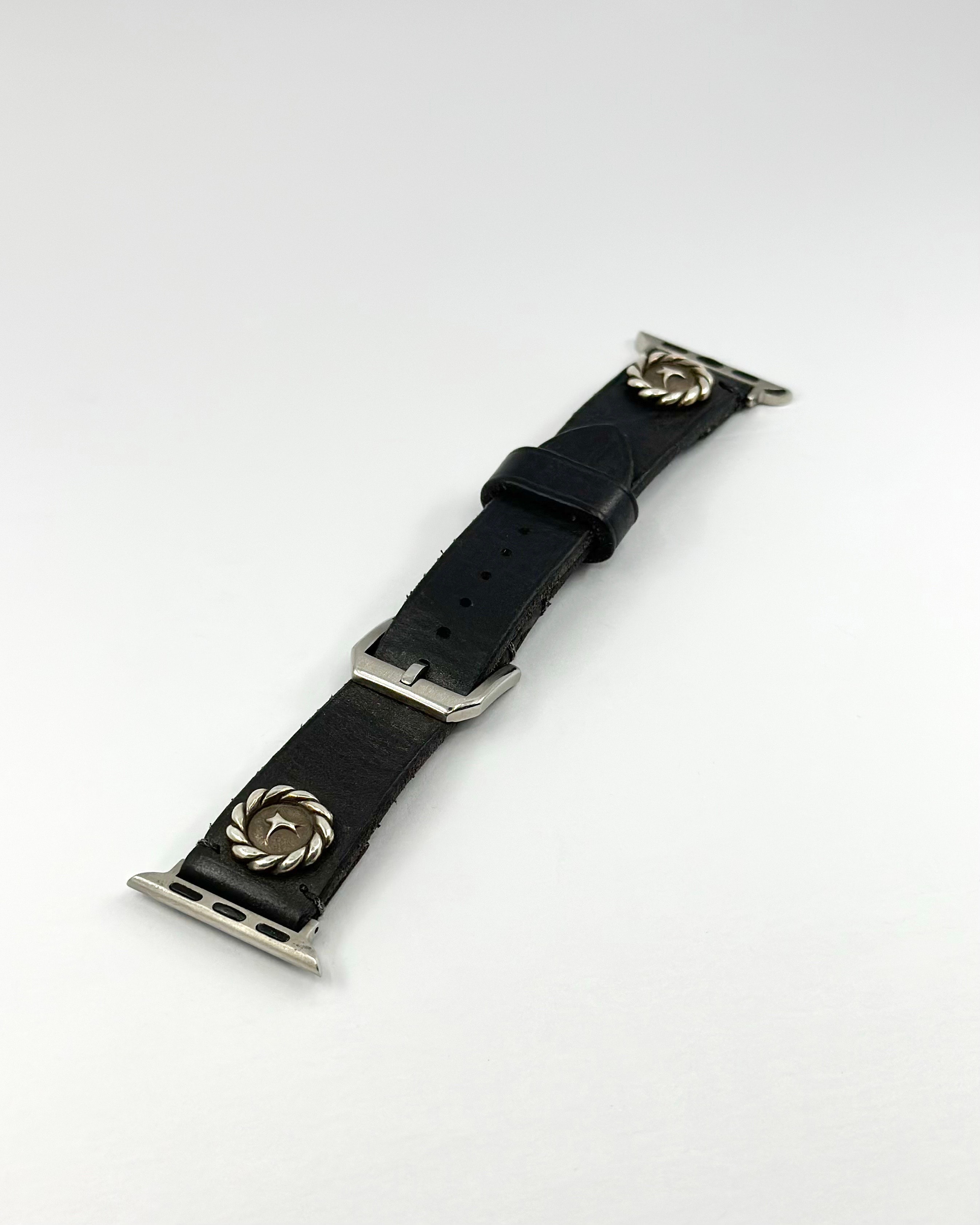 CONCHO APPLE WATCH STRAP (BLACK) / SILVER 925