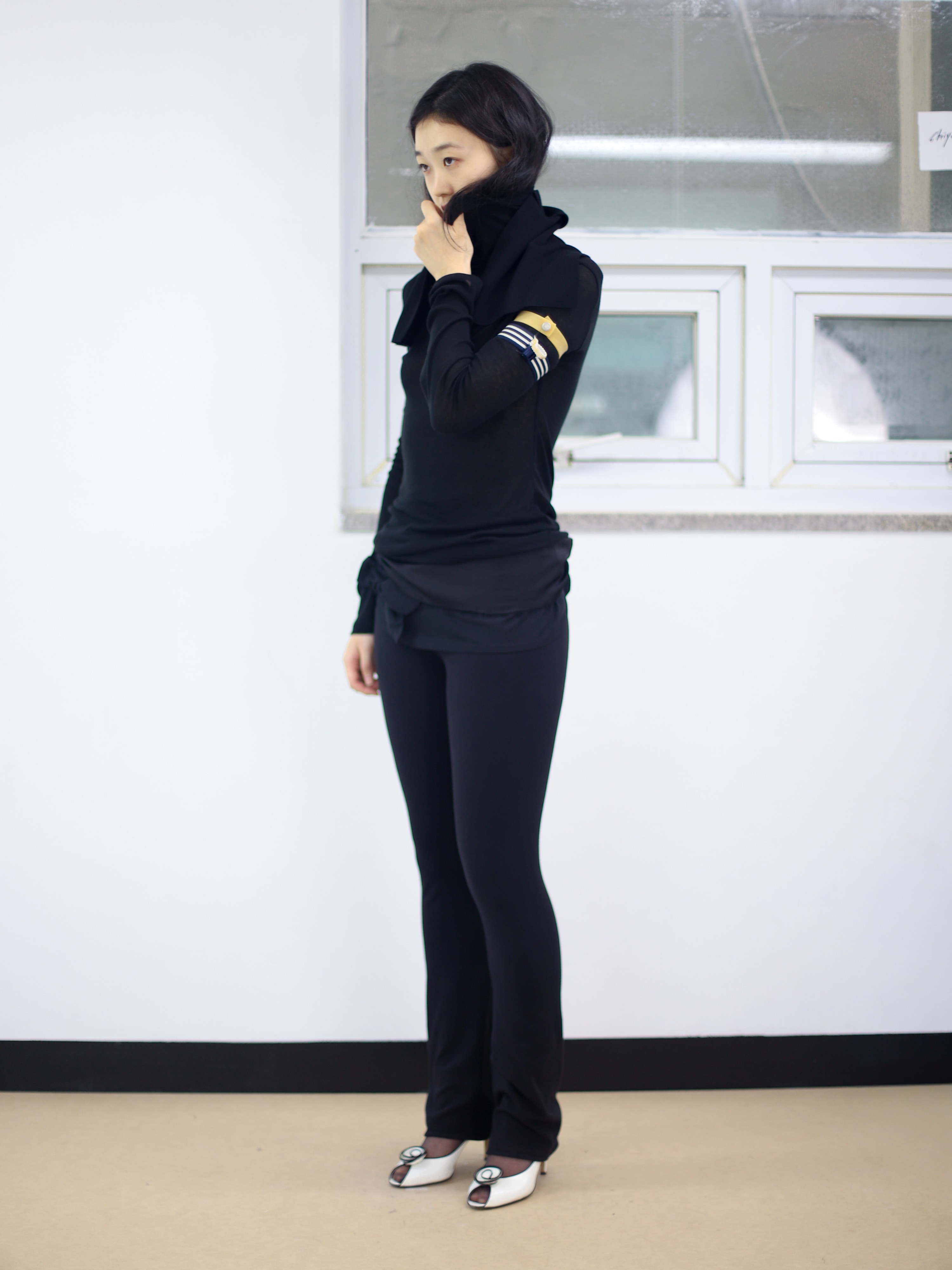 Half Apron Leggings - black